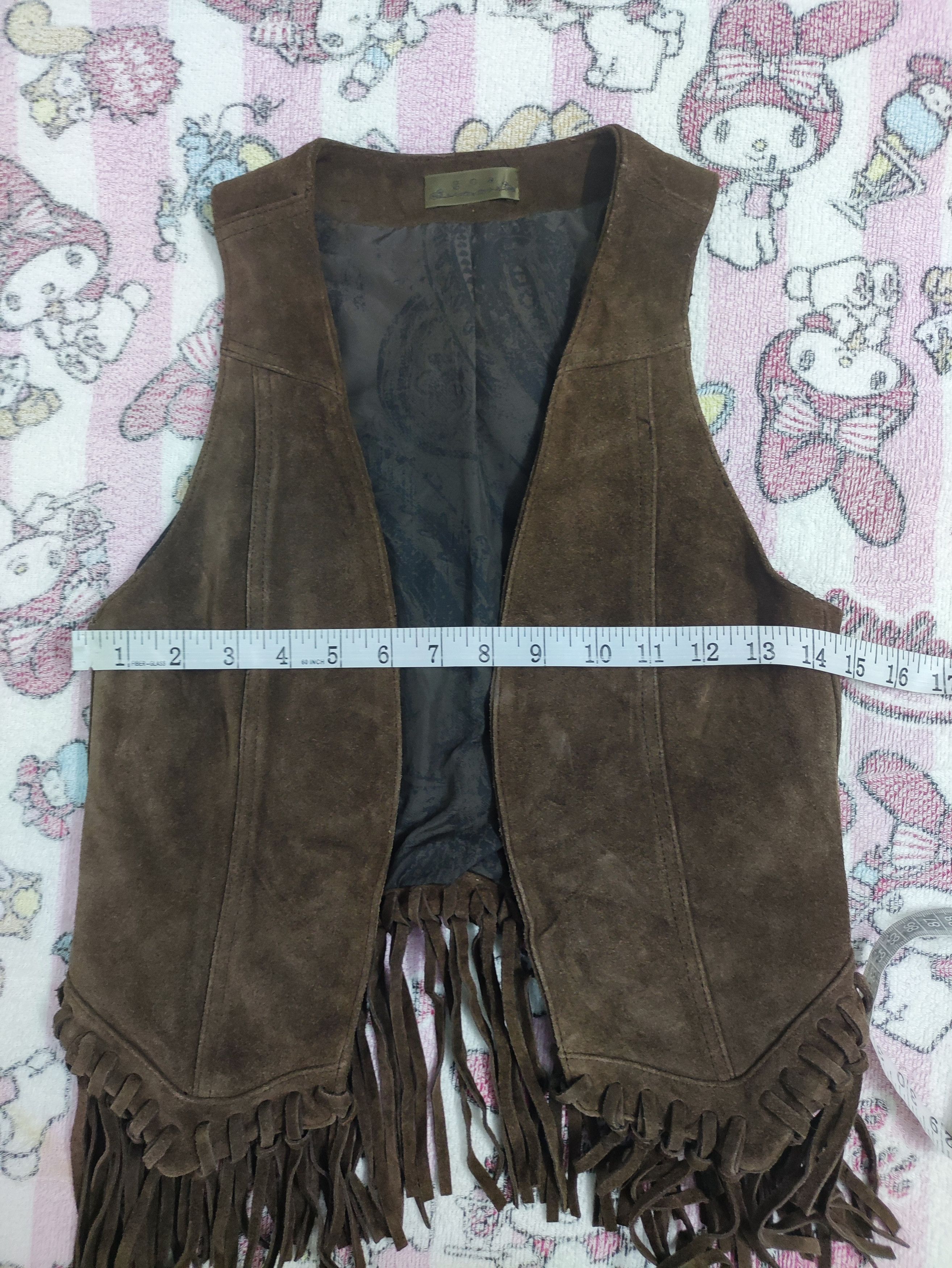 Leather Vintage Goa Cow Leather Vest Size US XXS / EU 40 - 8 Thumbnail