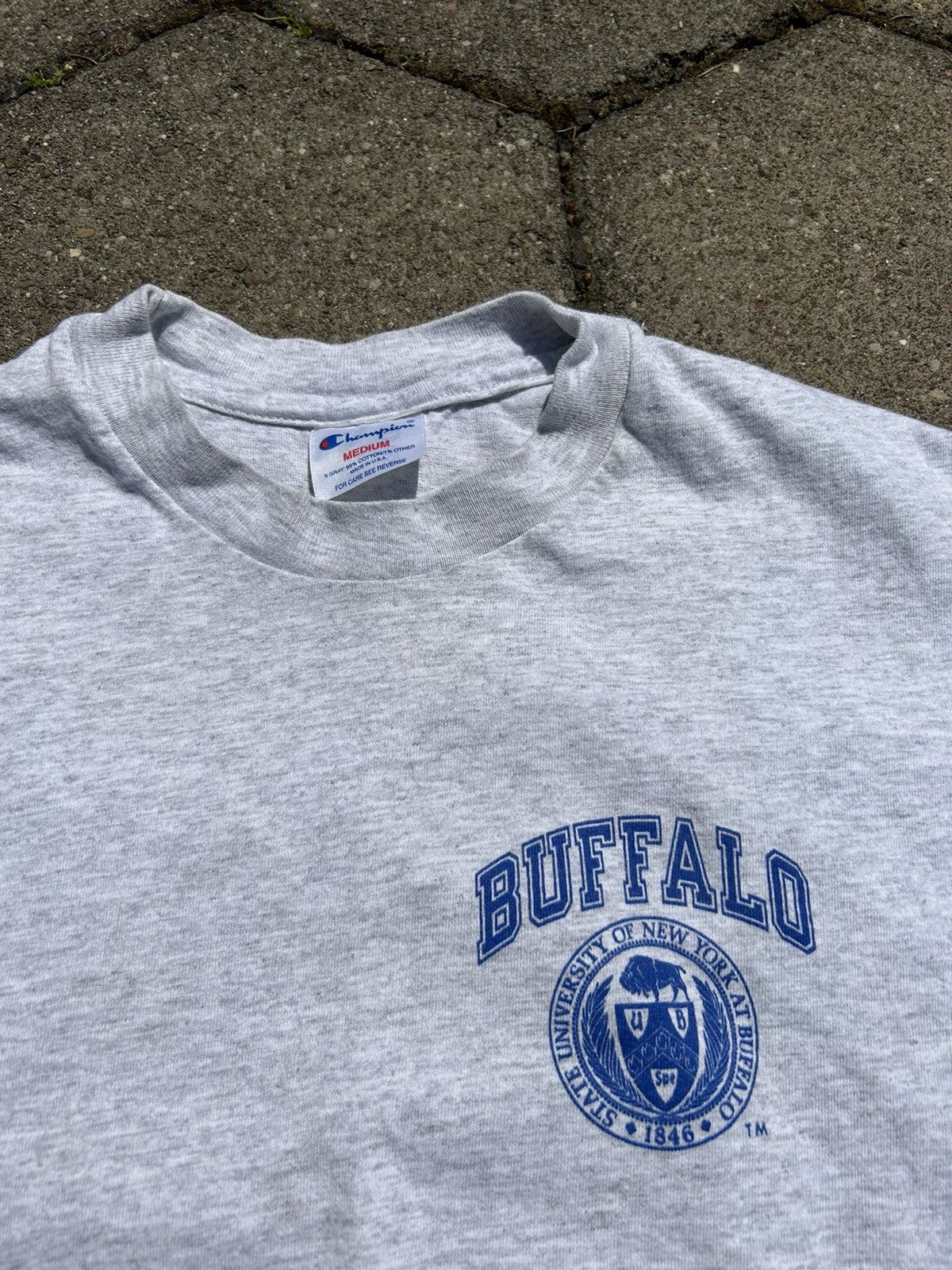 Champion Vintage Champion University Of New York At Buffalo T Shirt Size US M / EU 48-50 / 2 - 1 Thumbnail