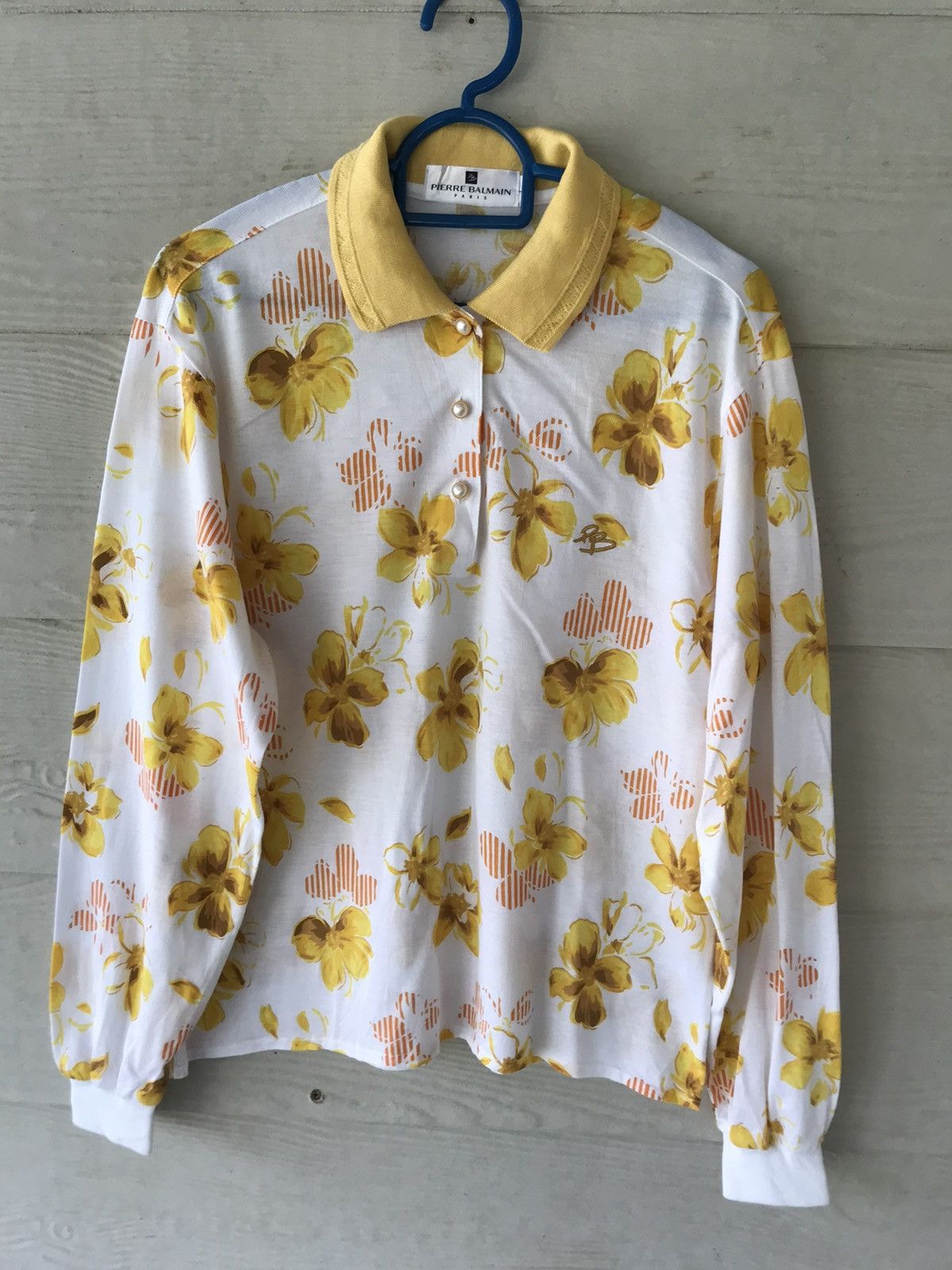 PIERRE BALMAIN WHITE SIZE L LONG SLEEVE WOMEN