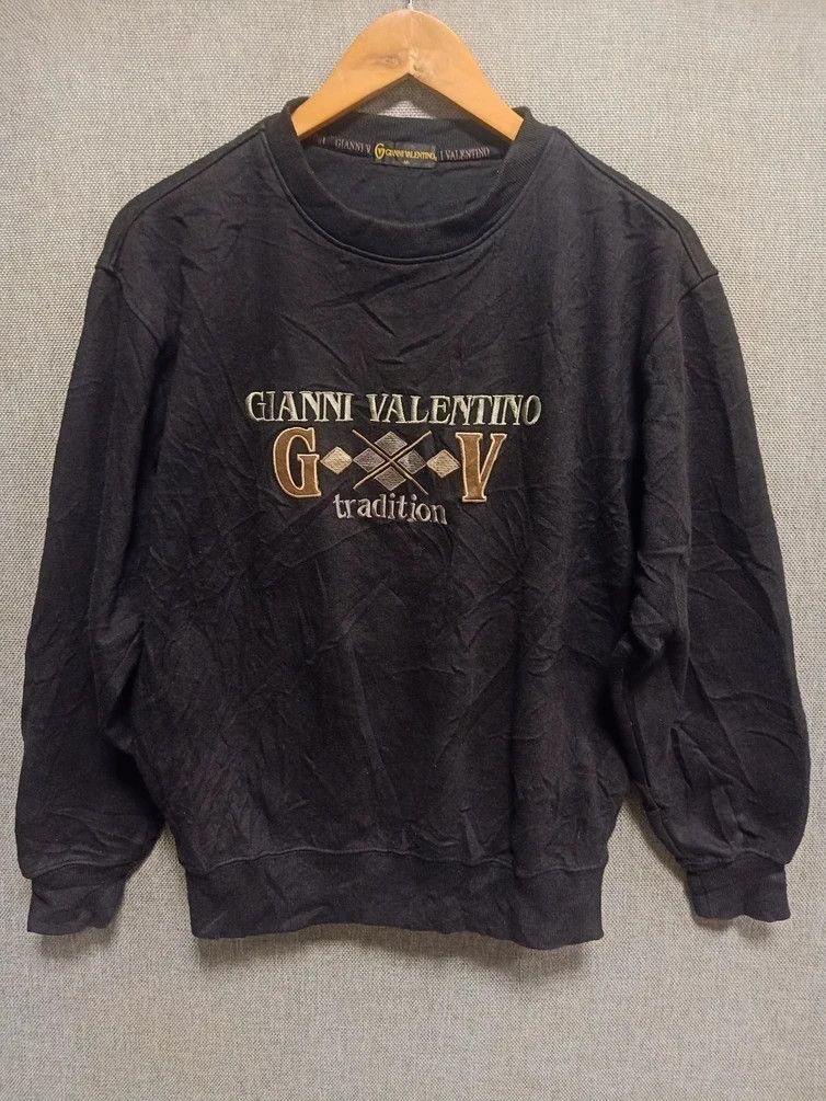 Gianni Valentino × Valentino × Vintage vintage sweatshirt Gianni Valentino logo embroidery Size US M / EU 48-50 / 2 - 1 Thumbnail