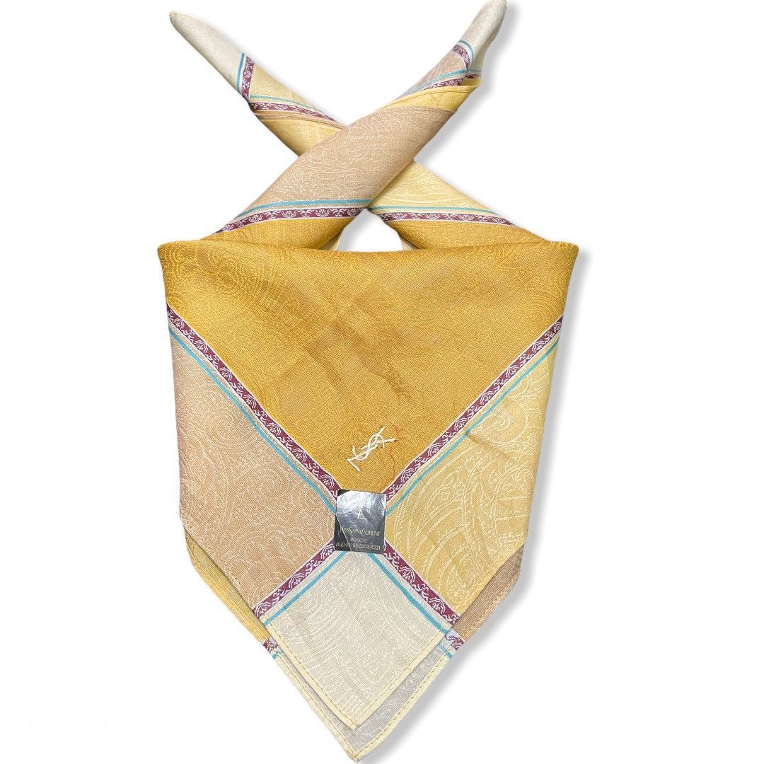Vintage × Yves Saint Laurent Yves Saint Laurent Pasley Handkercheif / Bandana Size ONE SIZE - 1 Thumbnail