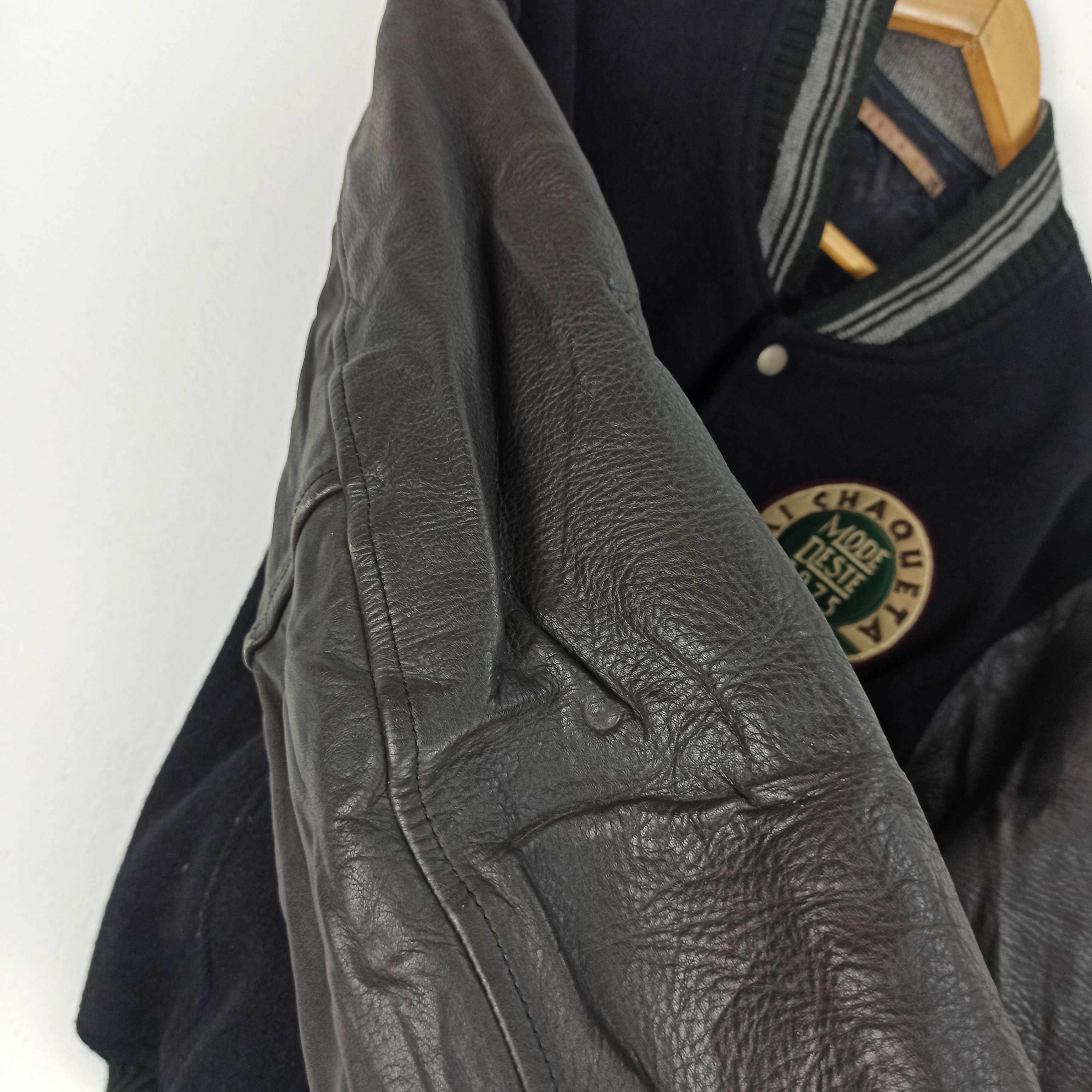 BIGI Vintage🔥 Quilted Leather Letterman Varsity Jacket By BIGI Size US XL / EU 56 / 4 - 8 Thumbnail