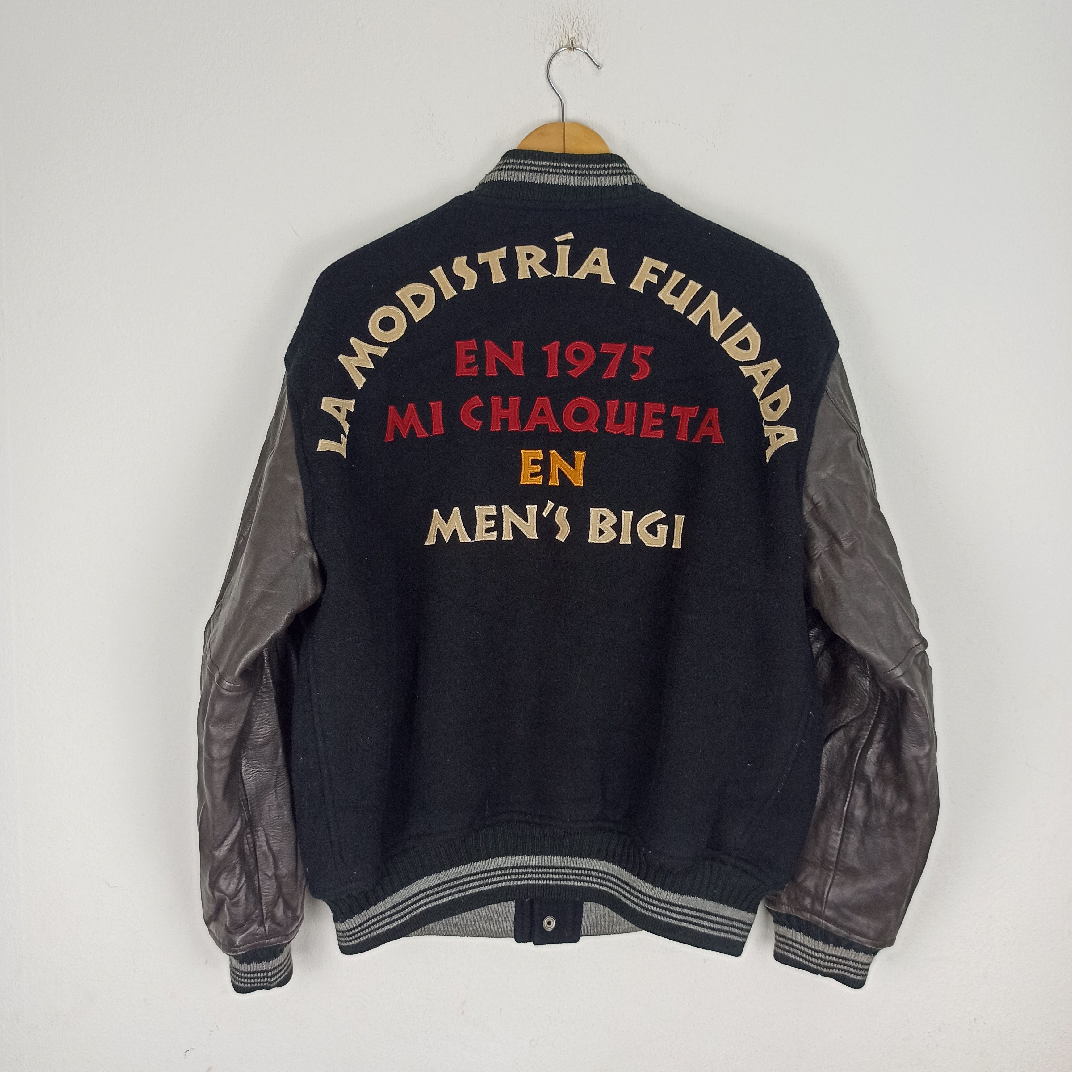 BIGI Vintage🔥 Quilted Leather Letterman Varsity Jacket By BIGI Size US XL / EU 56 / 4 - 1 Thumbnail