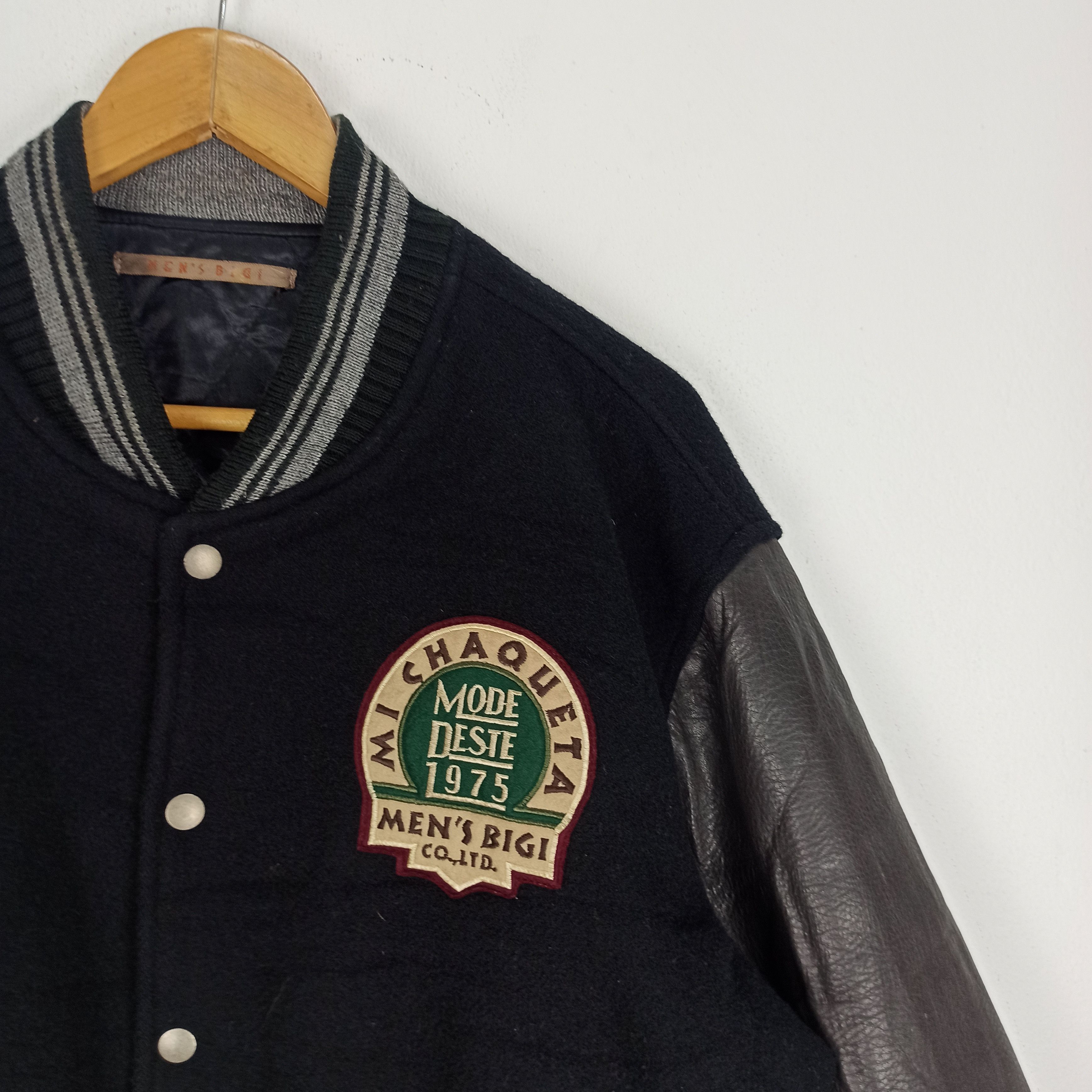 BIGI Vintage🔥 Quilted Leather Letterman Varsity Jacket By BIGI Size US XL / EU 56 / 4 - 5 Thumbnail