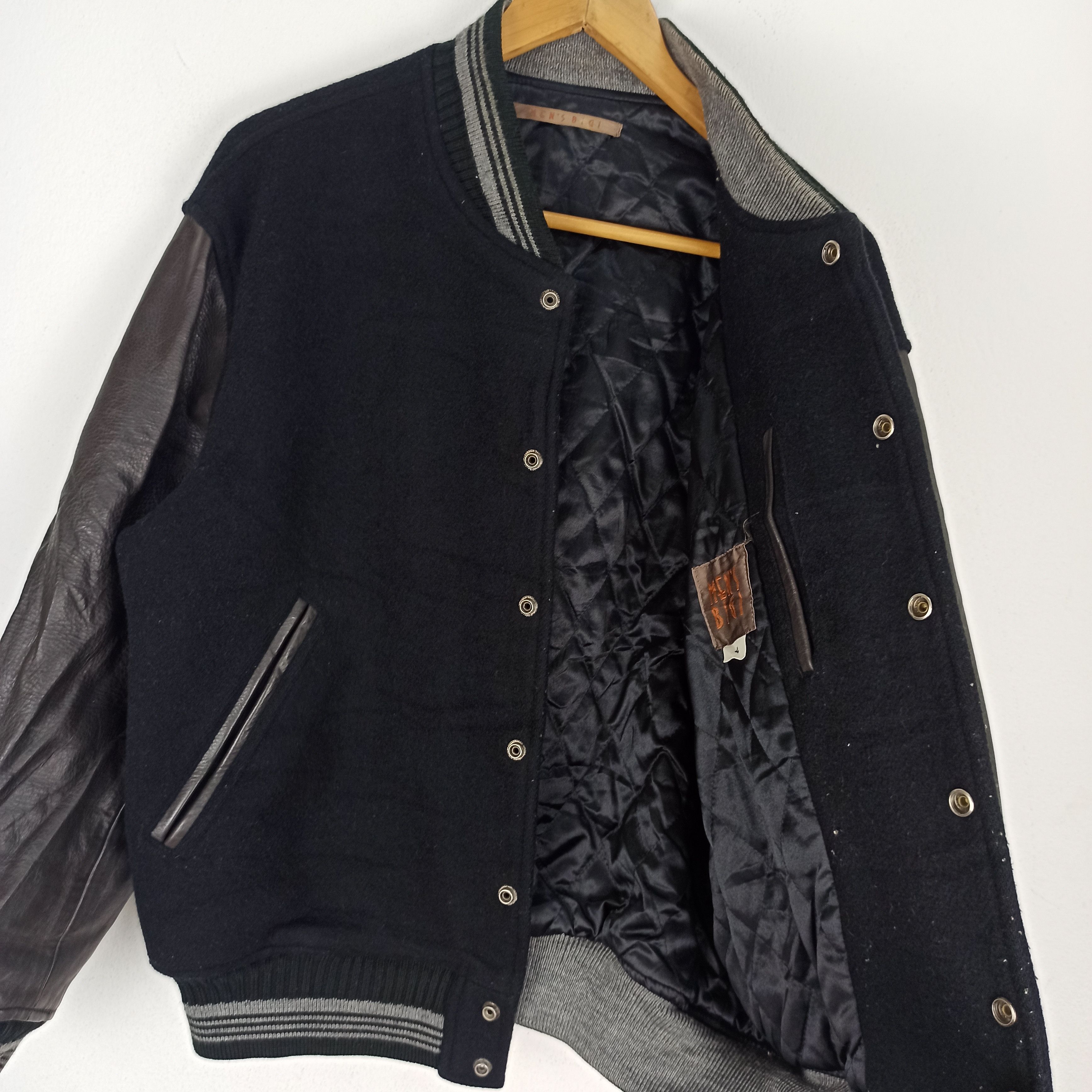 BIGI Vintage🔥 Quilted Leather Letterman Varsity Jacket By BIGI Size US XL / EU 56 / 4 - 9 Thumbnail