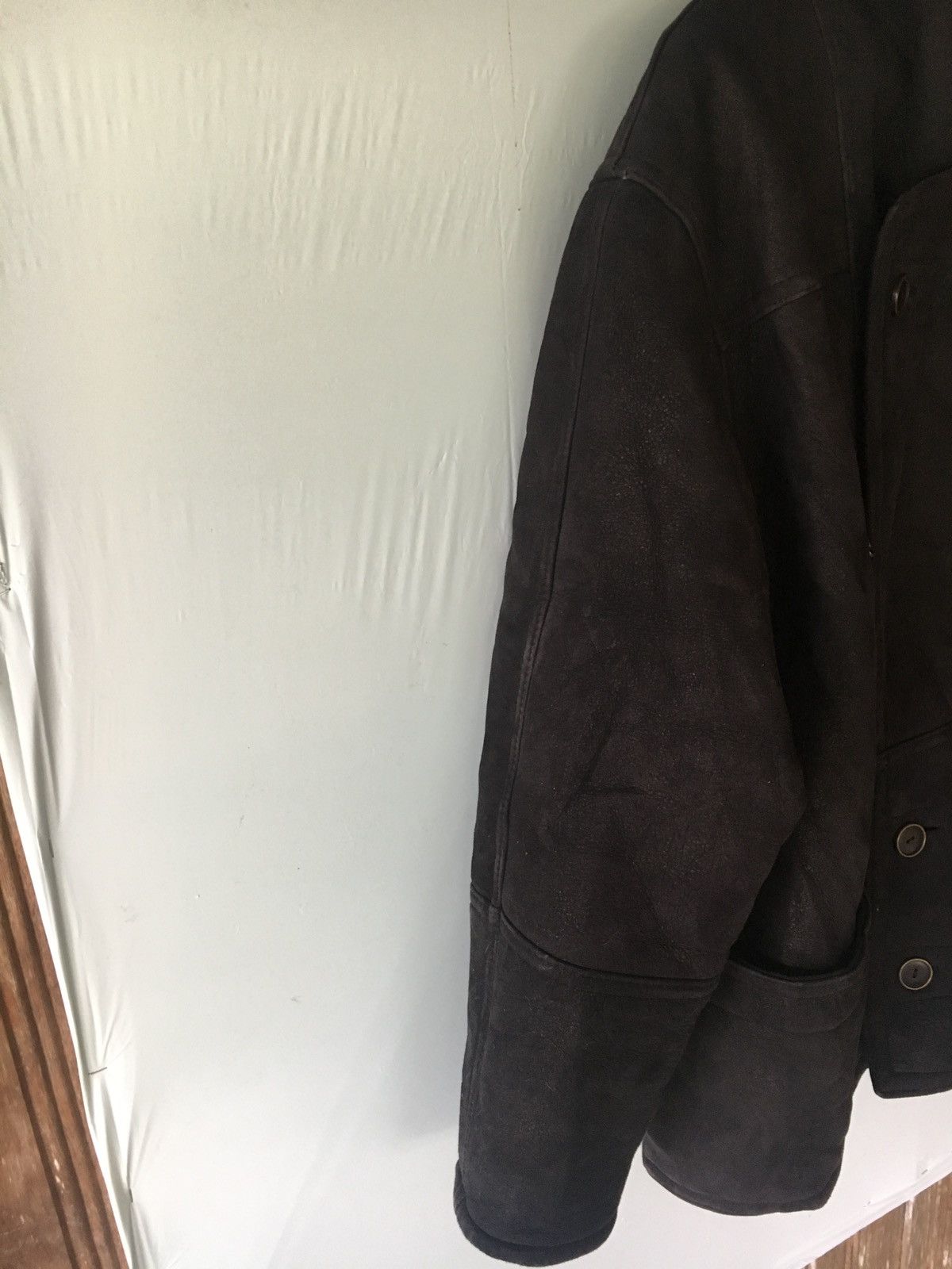 Vintage SHEARLING BLACK SIZE L JACKET LEATHER ITALY Size US L / EU 52-54 / 3 - 10 Thumbnail