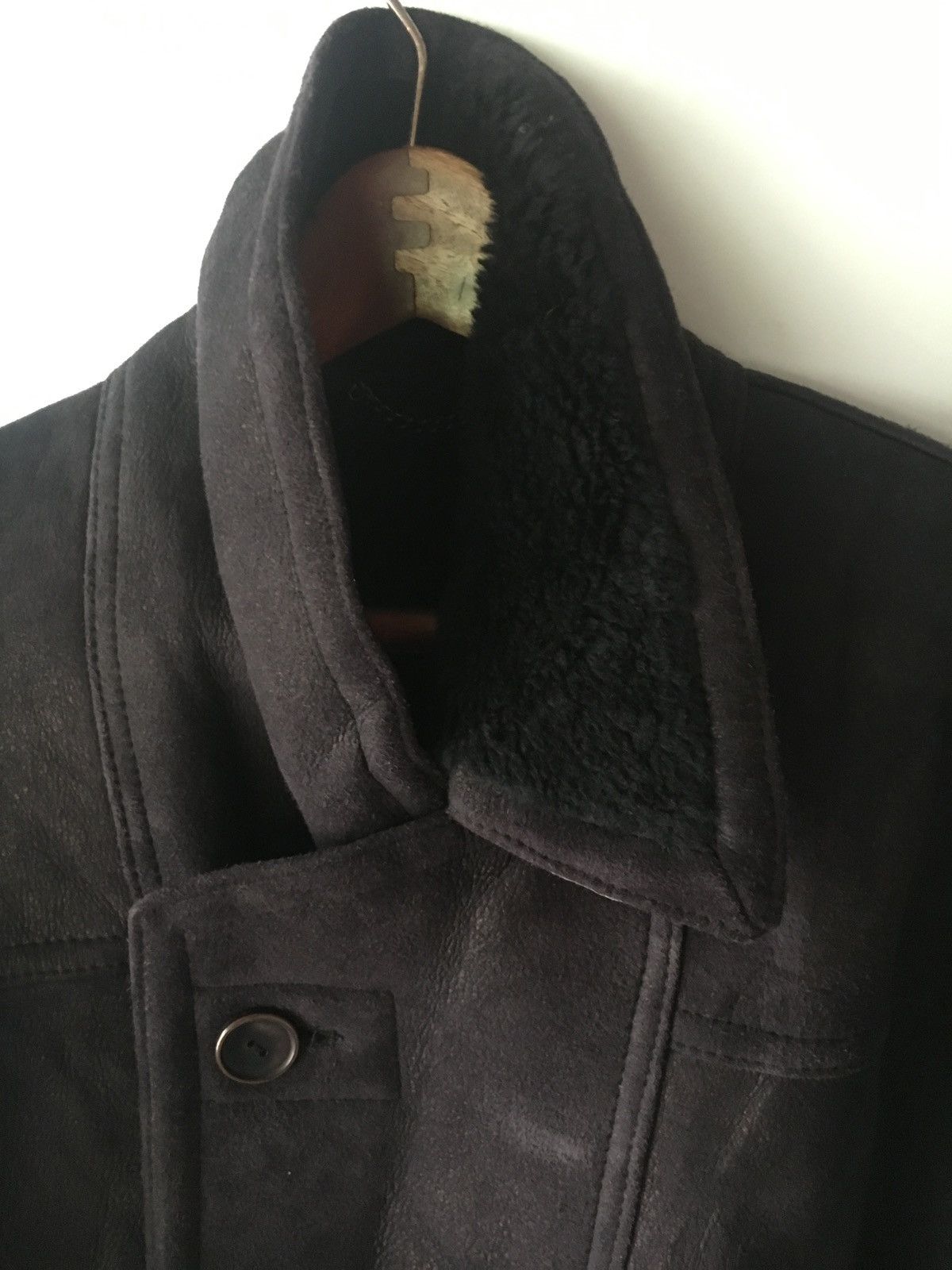 Vintage SHEARLING BLACK SIZE L JACKET LEATHER ITALY Size US L / EU 52-54 / 3 - 6 Thumbnail