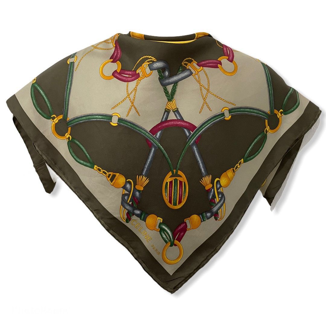 Celine × Other × Vintage Celine Paris Silk Scarf / Handkercheif / Bandana Size ONE SIZE - 1 Thumbnail