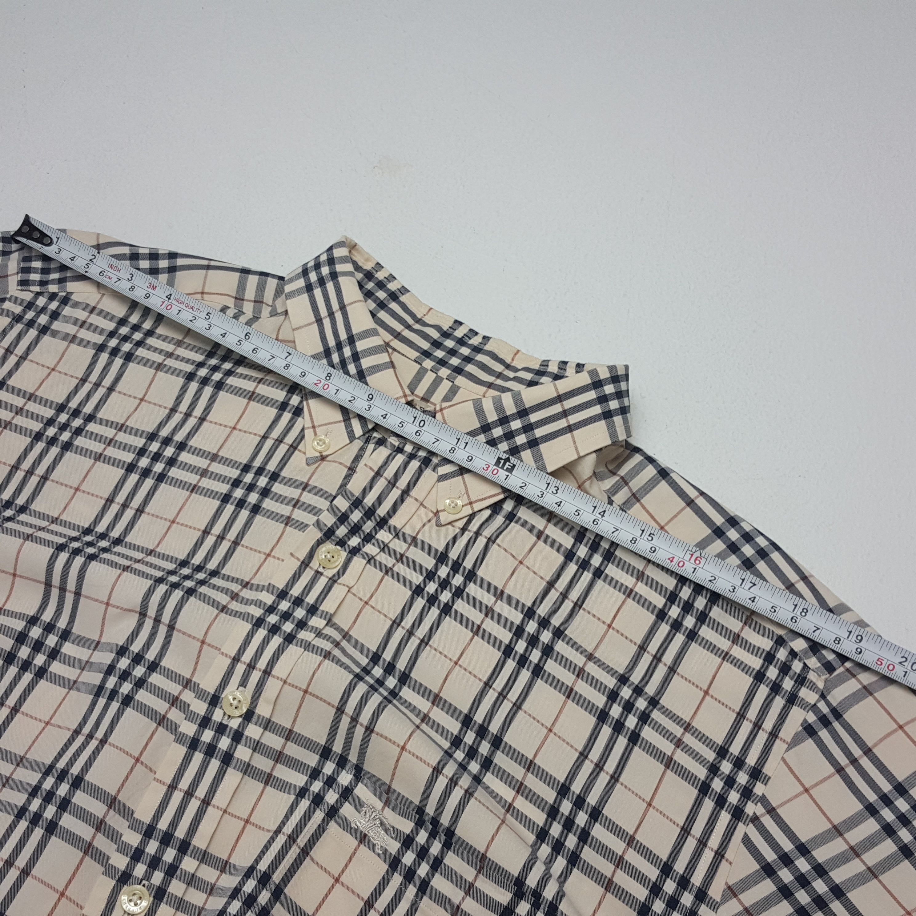 Burberry × Vintage Vintage BURBERRY LONDON Nova Check Design Shirt Size US L / EU 52-54 / 3 - 6 Thumbnail