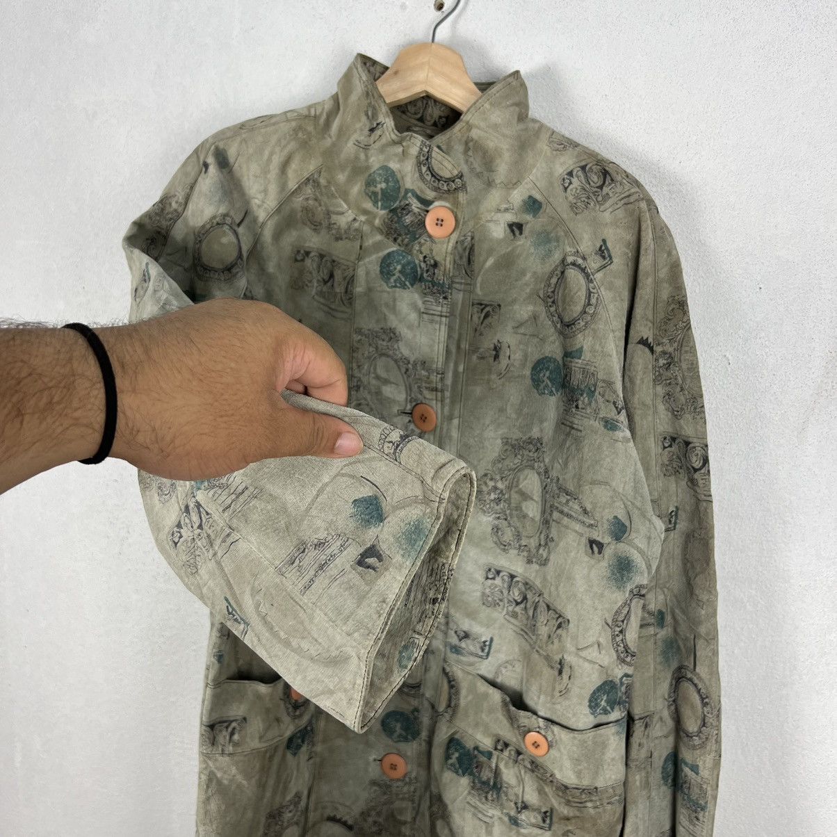 Japanese Brand VINTAGE LEATHER JACKET FLORAL FLOWER FULL PRINT Size US M / EU 48-50 / 2 - 7 Thumbnail