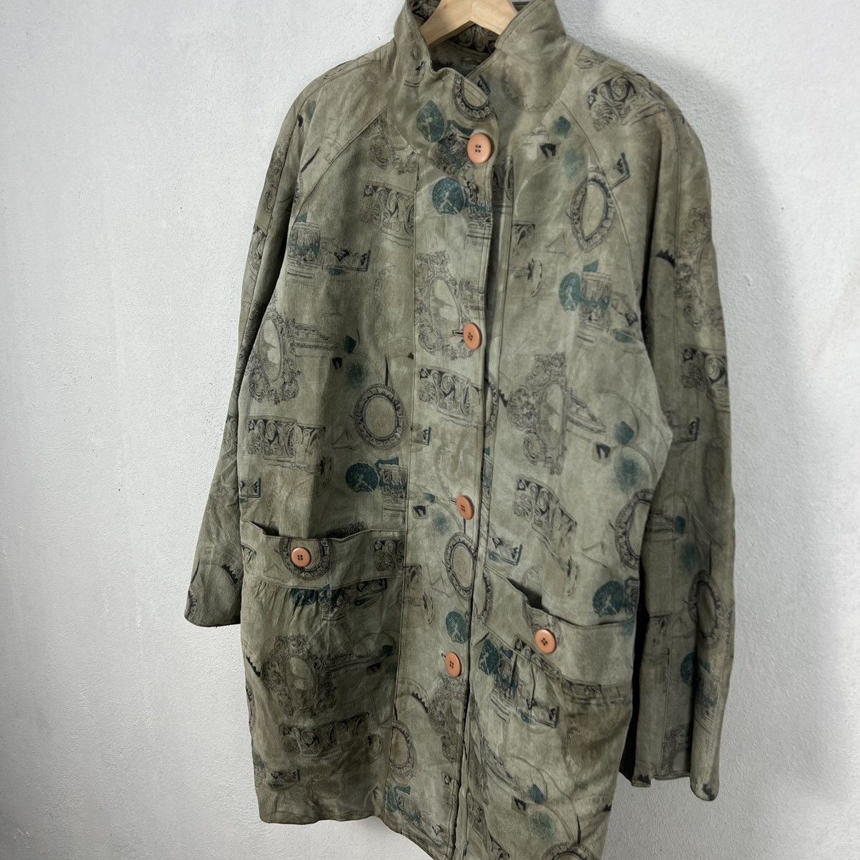 Japanese Brand VINTAGE LEATHER JACKET FLORAL FLOWER FULL PRINT Size US M / EU 48-50 / 2 - 4 Thumbnail