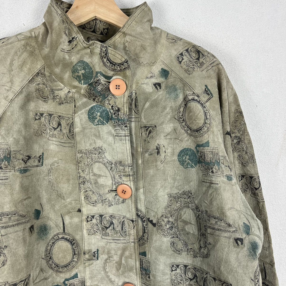 Japanese Brand VINTAGE LEATHER JACKET FLORAL FLOWER FULL PRINT Size US M / EU 48-50 / 2 - 6 Thumbnail