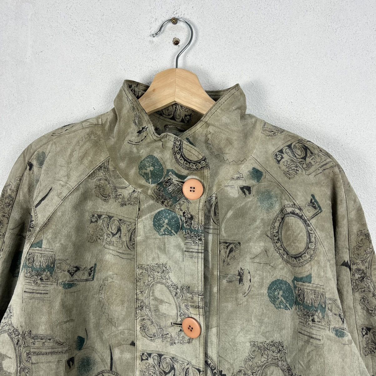 Japanese Brand VINTAGE LEATHER JACKET FLORAL FLOWER FULL PRINT Size US M / EU 48-50 / 2 - 3 Thumbnail
