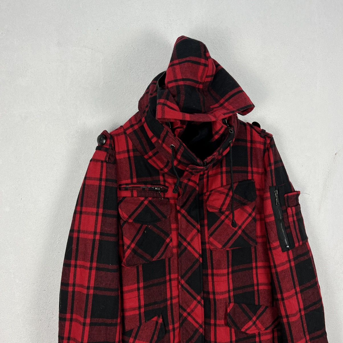 Japanese Brand RARE TARTAN DESIGN PUNK STYLE PARACHUTE JACKET IN THE ATTIC Size US L / EU 52-54 / 3 - 6 Thumbnail