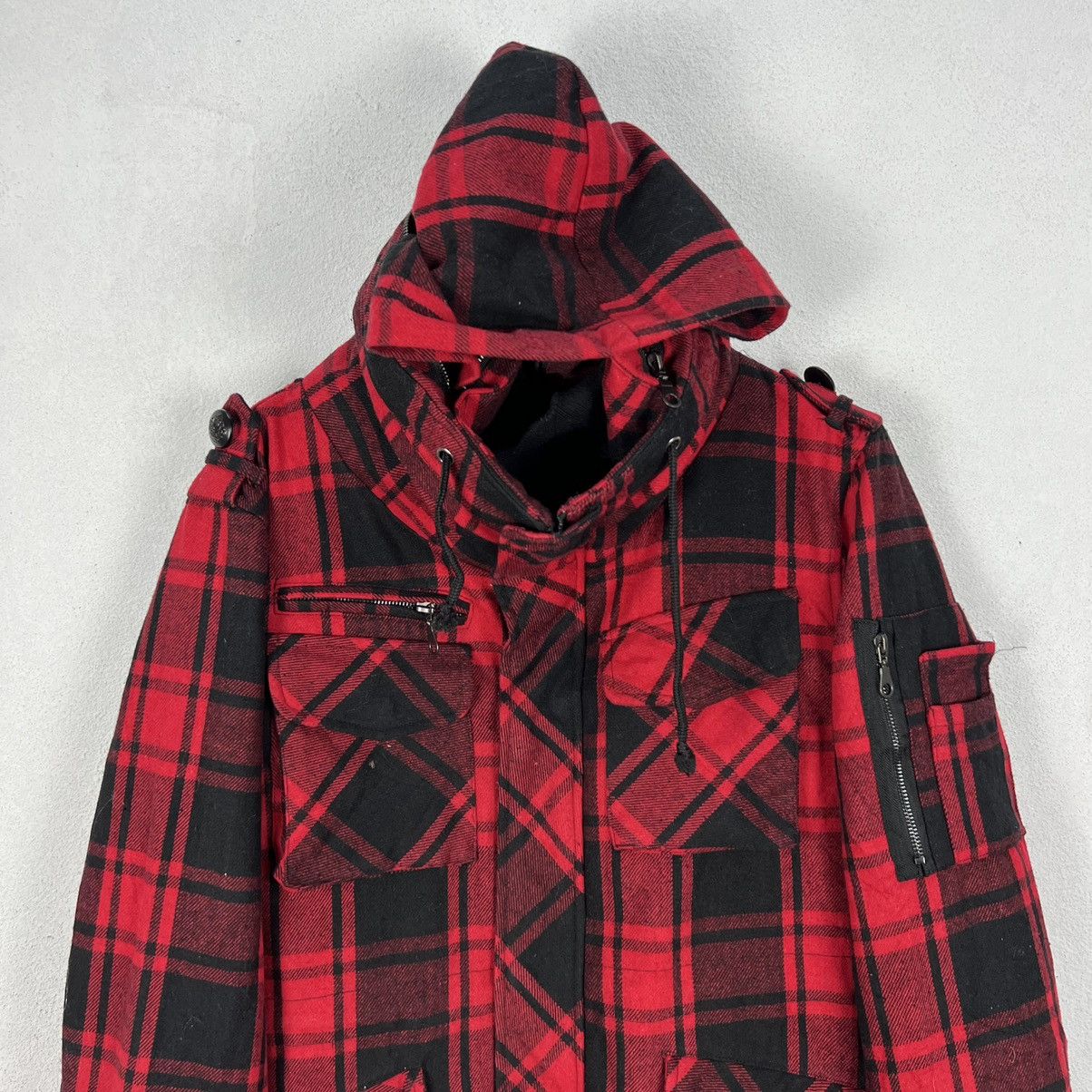 Japanese Brand RARE TARTAN DESIGN PUNK STYLE PARACHUTE JACKET IN THE ATTIC Size US L / EU 52-54 / 3 - 3 Thumbnail