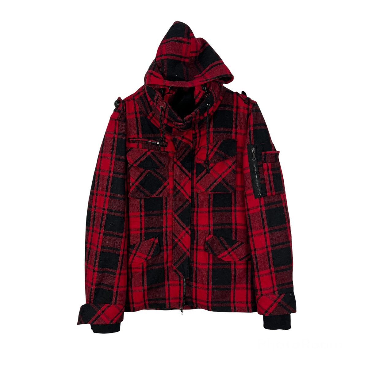 Japanese Brand RARE TARTAN DESIGN PUNK STYLE PARACHUTE JACKET IN THE ATTIC Size US L / EU 52-54 / 3 - 1 Thumbnail