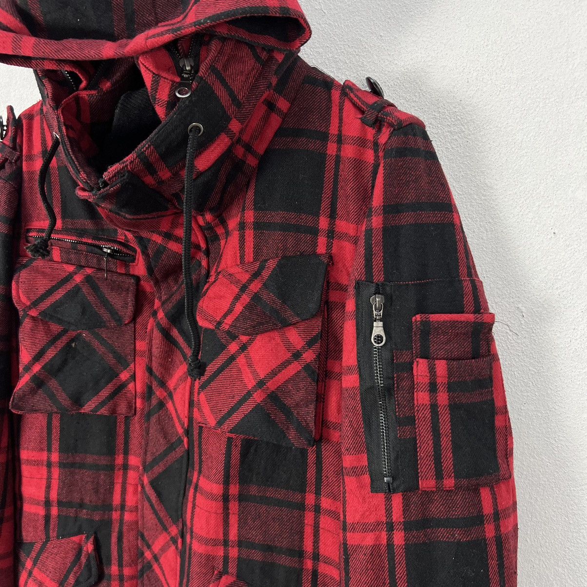 Japanese Brand RARE TARTAN DESIGN PUNK STYLE PARACHUTE JACKET IN THE ATTIC Size US L / EU 52-54 / 3 - 4 Thumbnail
