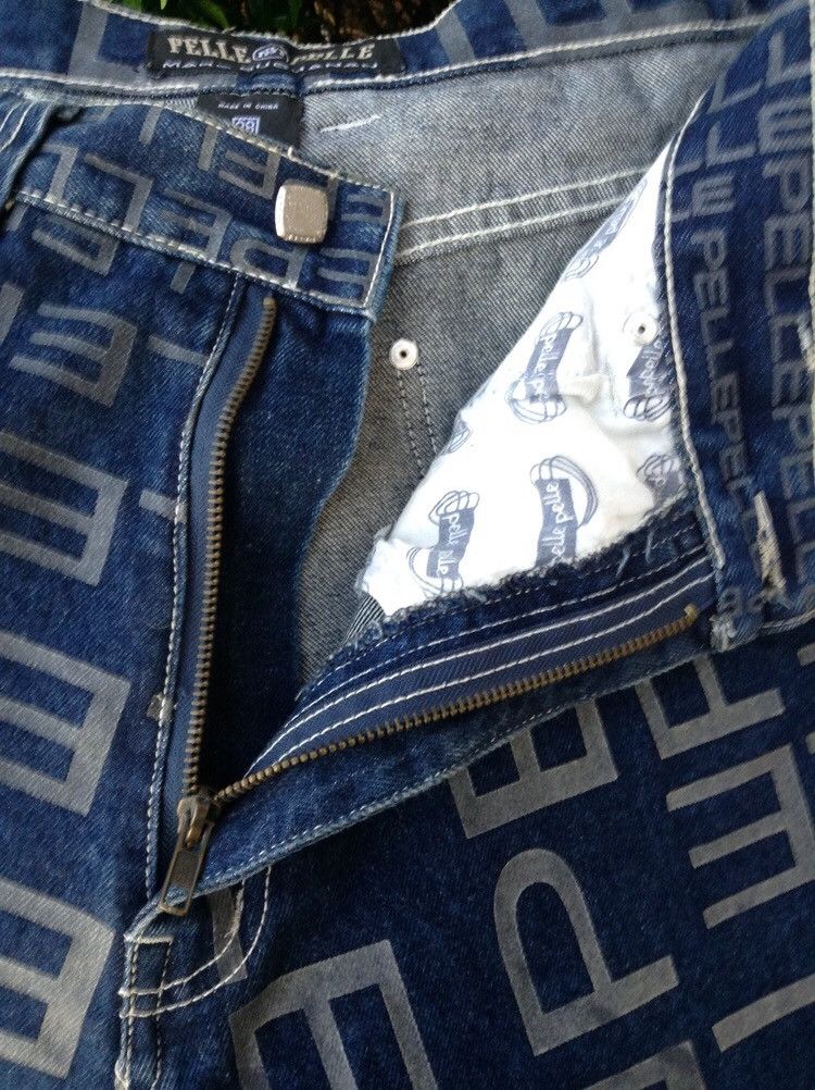 JNCO × Marc Buchanan × Pelle Pelle Vintage Pelle Pelle Marc Buchanan Monogram Baggy Jeans Size US 36 / EU 52 - 4 Thumbnail