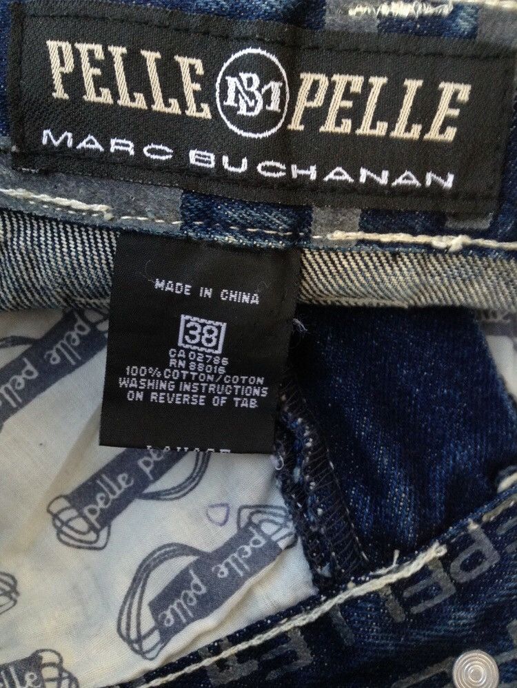 JNCO × Marc Buchanan × Pelle Pelle Vintage Pelle Pelle Marc Buchanan Monogram Baggy Jeans Size US 36 / EU 52 - 5 Thumbnail