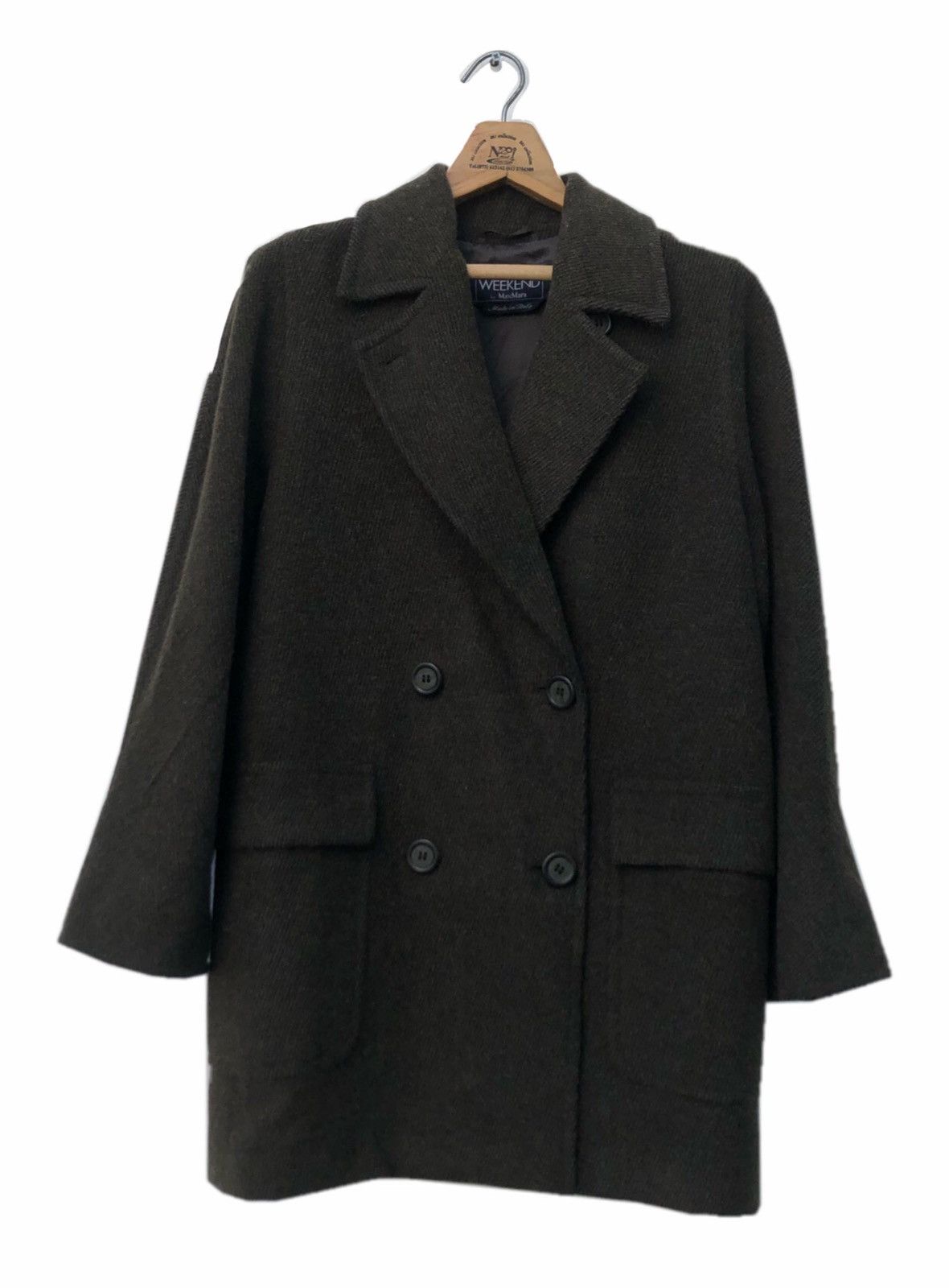 Max Mara Max Mara Double Breasted Coat 100% Wool Size US M / EU 48-50 / 2 - 1 Thumbnail