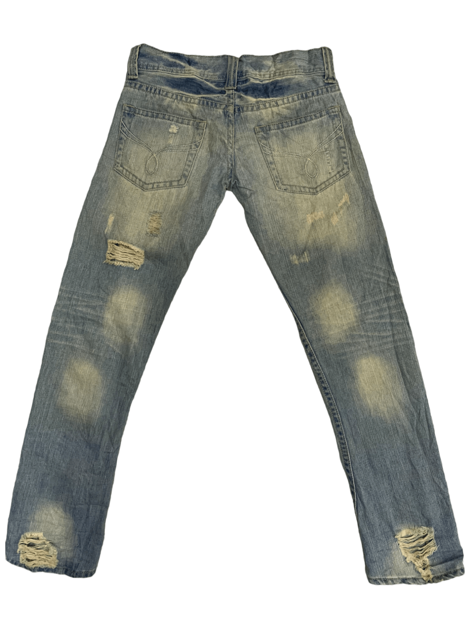 Japanese Brand Vintage Japanese Brand Faded Wash Distressed Jeans 29x30 Size US 29 - 8 Thumbnail