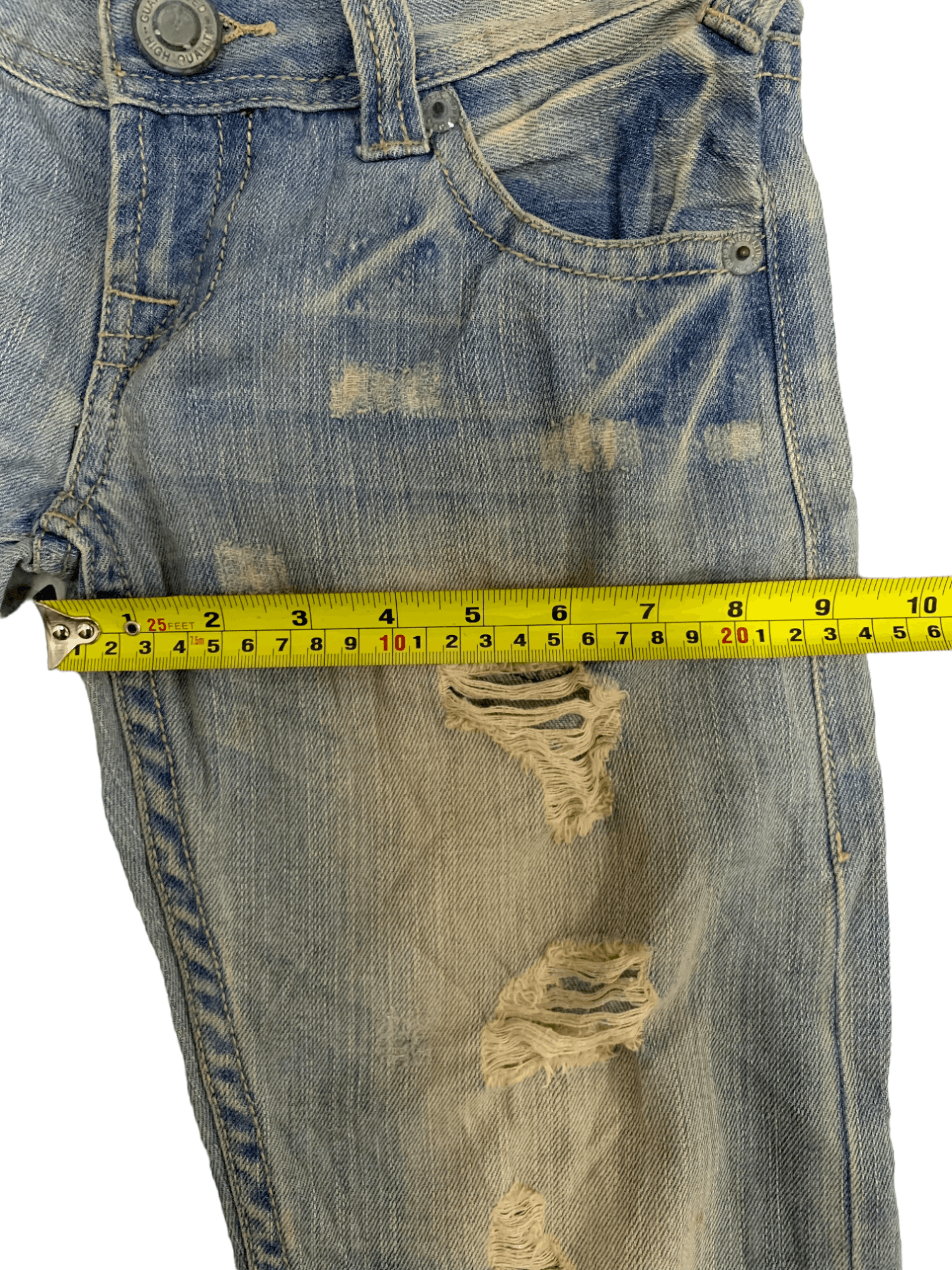 Japanese Brand Vintage Japanese Brand Faded Wash Distressed Jeans 29x30 Size US 29 - 17 Thumbnail