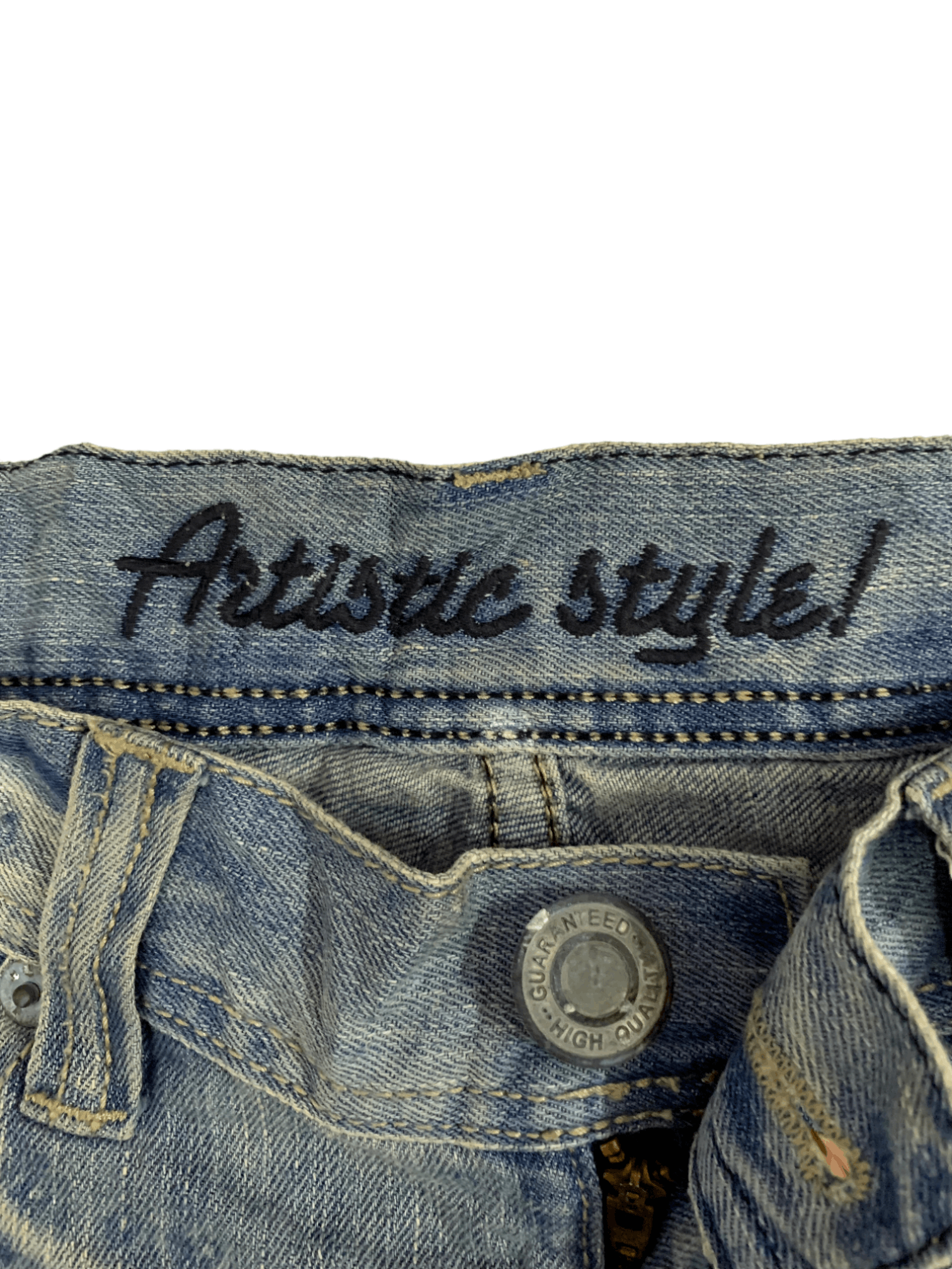 Japanese Brand Vintage Japanese Brand Faded Wash Distressed Jeans 29x30 Size US 29 - 7 Thumbnail