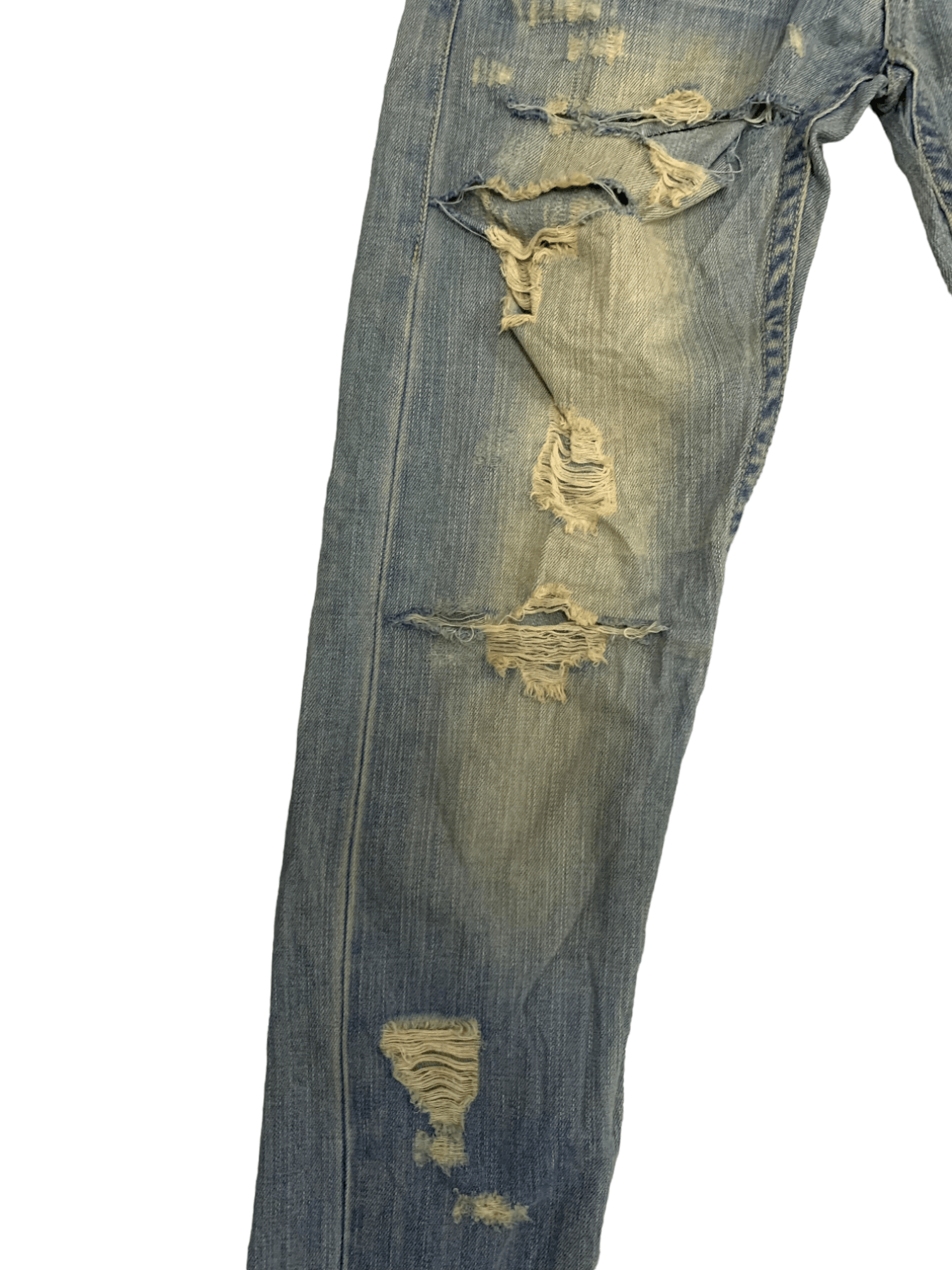 Japanese Brand Vintage Japanese Brand Faded Wash Distressed Jeans 29x30 Size US 29 - 3 Thumbnail