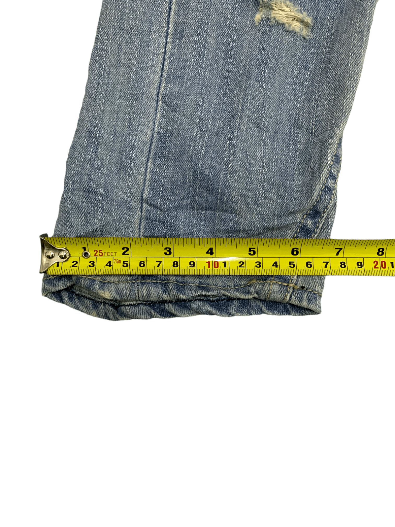 Japanese Brand Vintage Japanese Brand Faded Wash Distressed Jeans 29x30 Size US 29 - 18 Thumbnail