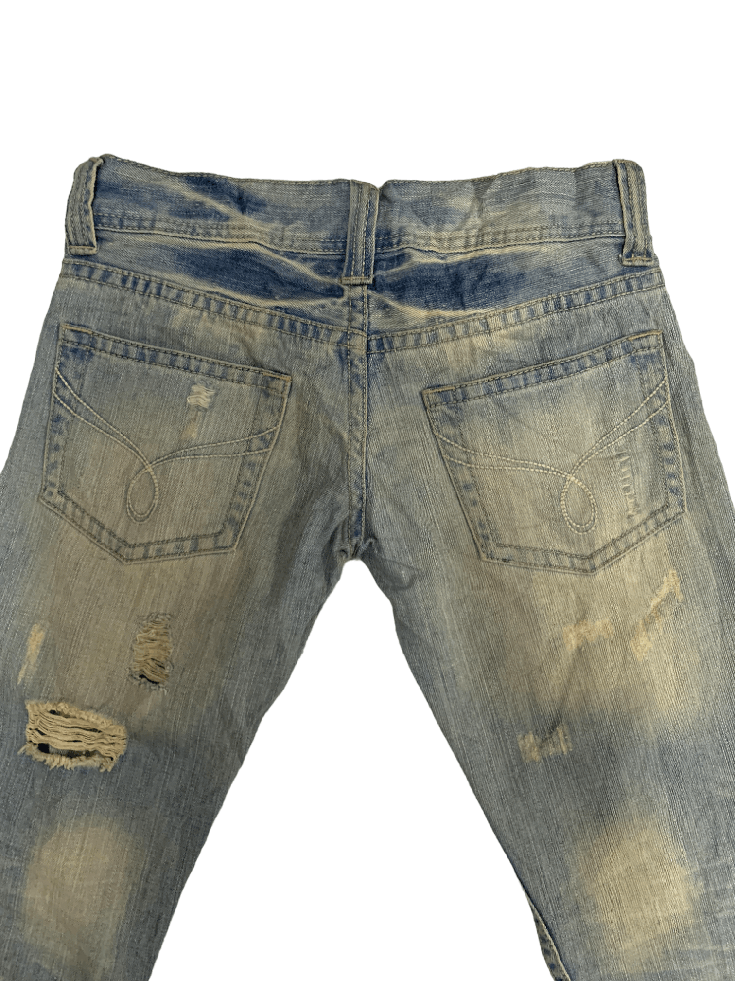 Japanese Brand Vintage Japanese Brand Faded Wash Distressed Jeans 29x30 Size US 29 - 9 Thumbnail