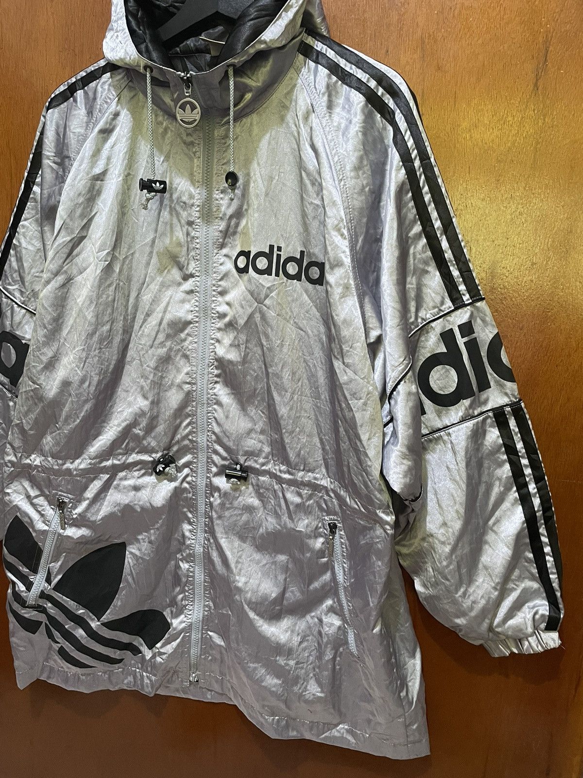 Vintage Vintage Adidas Decente Long Jacket Size US L / EU 52-54 / 3 - 3 Thumbnail
