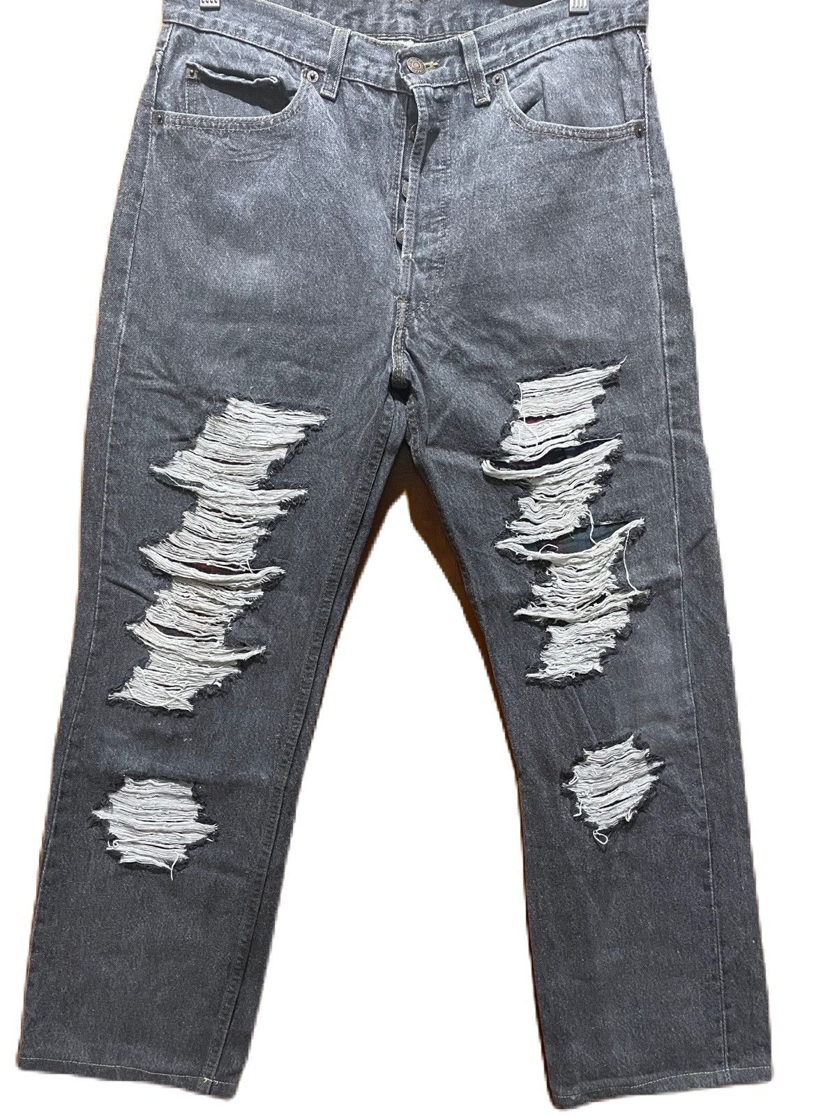 Levi's Rare Levis 501 Distressed Kurt Kobain Style Size US 32 / EU 48 - 2 Thumbnail