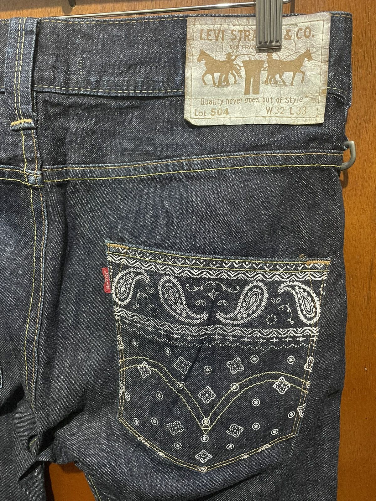 Levi's Rare Levis Bandana Pockets Jeans Size US 34 / EU 50 - 6 Thumbnail