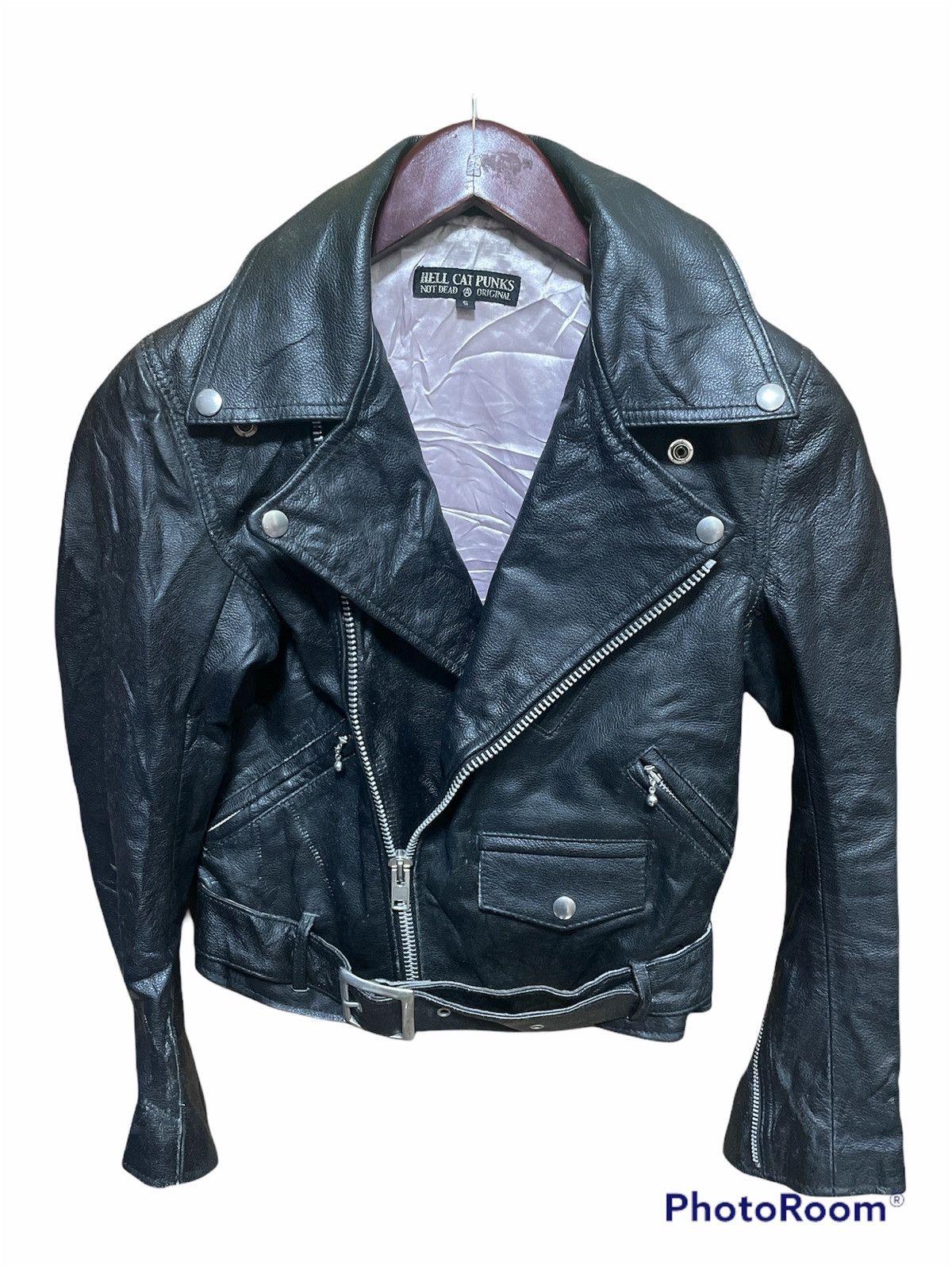 Japanese Brand Japanese Brand Hell Cat Punks Biker Leather Jacket Size US S / EU 44-46 / 1 - 3 Thumbnail