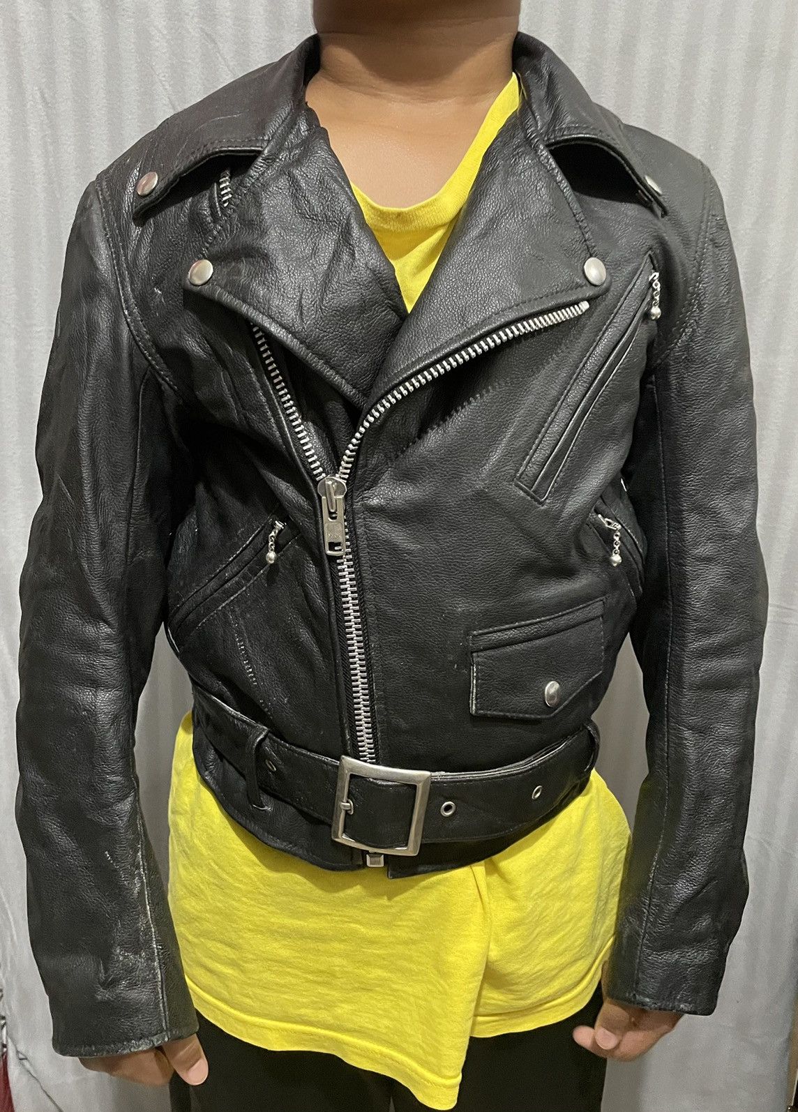 Japanese Brand Japanese Brand Hell Cat Punks Biker Leather Jacket Size US S / EU 44-46 / 1 - 12 Thumbnail