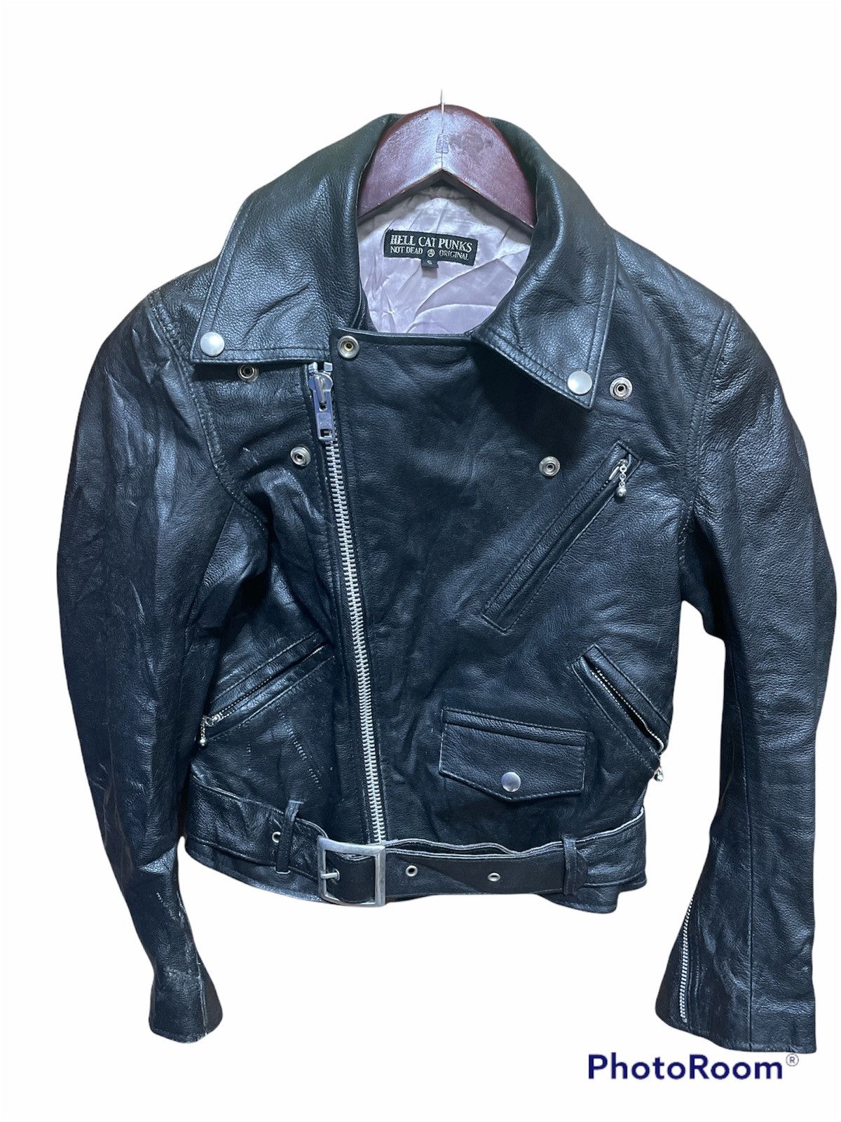 Japanese Brand Japanese Brand Hell Cat Punks Biker Leather Jacket Size US S / EU 44-46 / 1 - 1 Thumbnail