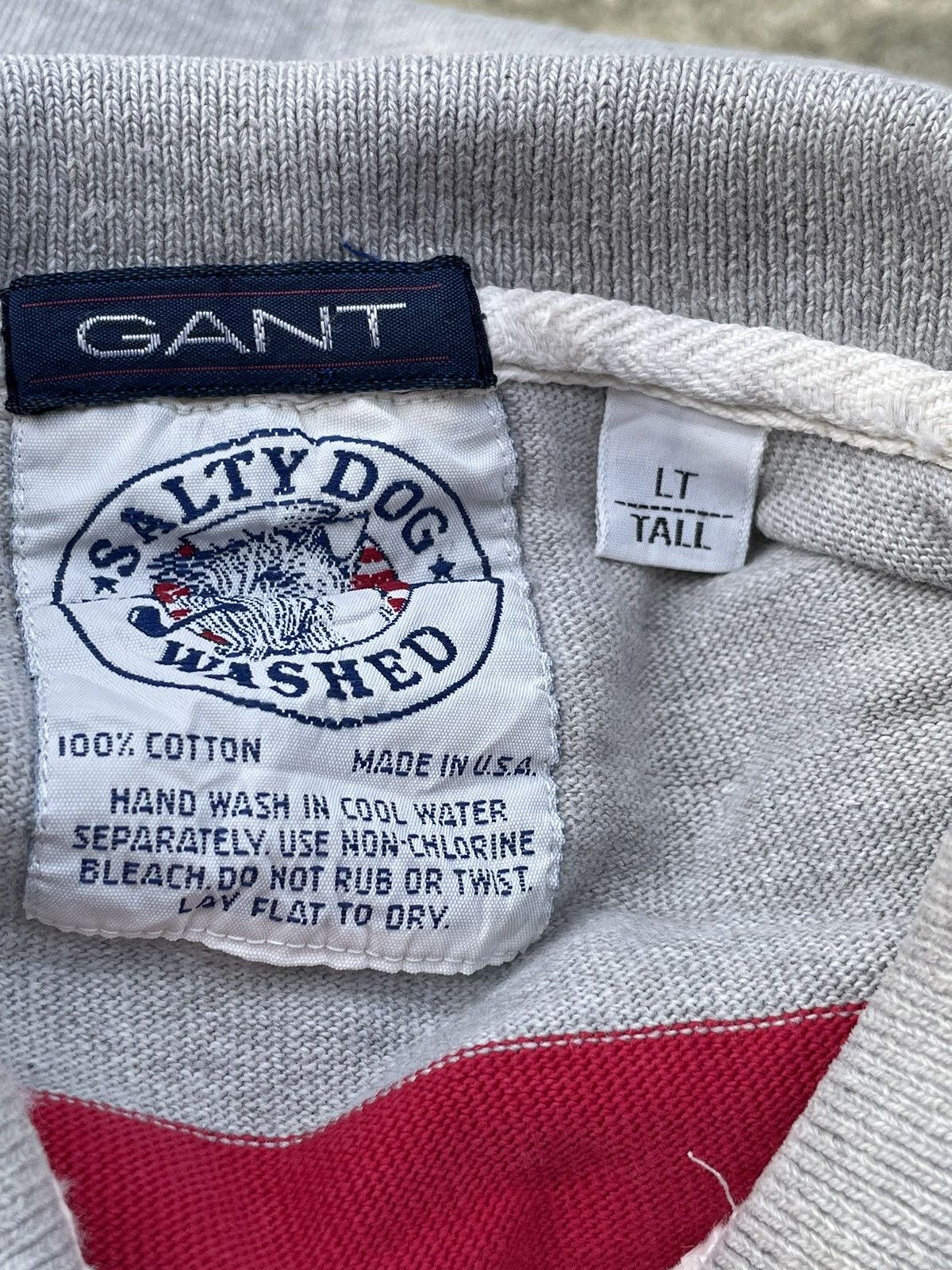 Gant Vintage 90s Salty Dog Washed Rugby Polo t Shirt Made In Usa Size US L / EU 52-54 / 3 - 10 Thumbnail