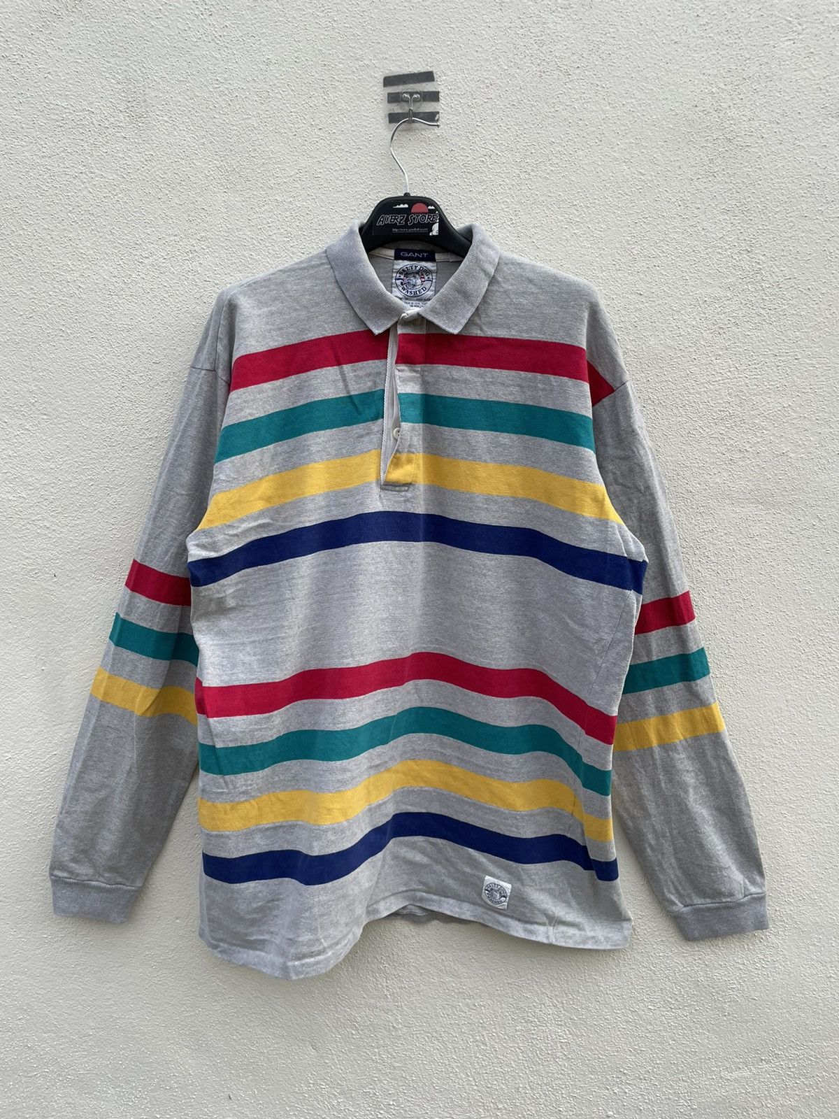 Gant Vintage 90s Salty Dog Washed Rugby Polo t Shirt Made In Usa Size US L / EU 52-54 / 3 - 1 Thumbnail