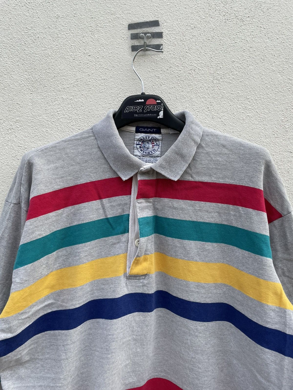 Gant Vintage 90s Salty Dog Washed Rugby Polo t Shirt Made In Usa Size US L / EU 52-54 / 3 - 2 Thumbnail