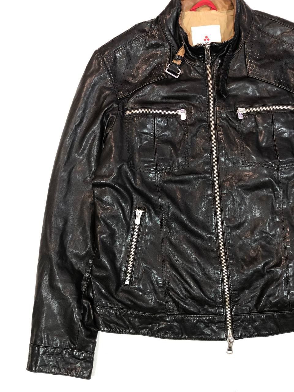 Genuine Leather × Peuterey Peuterey Leather Jacket Black Size US XL / EU 56 / 4 - 3 Thumbnail