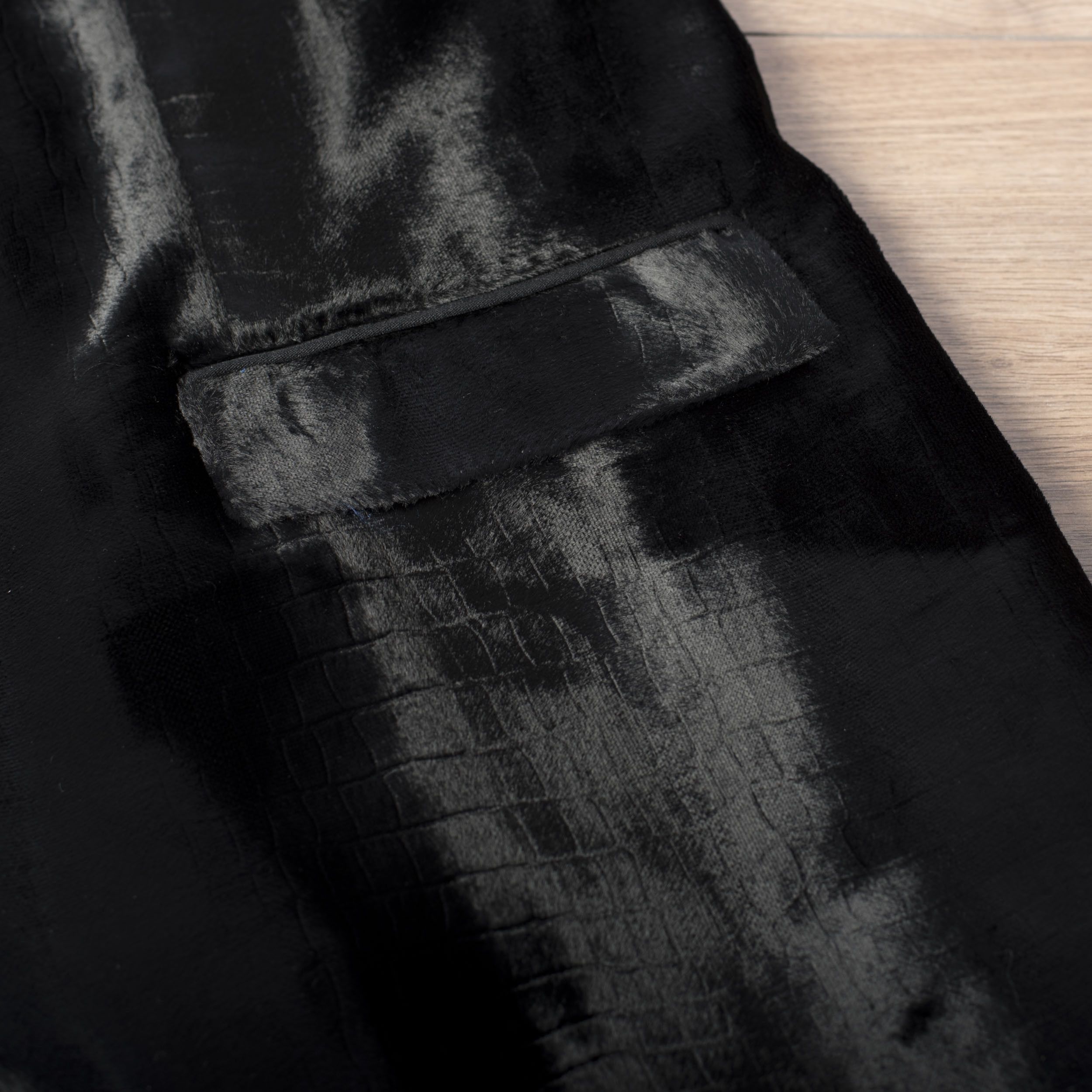 Celine × Hedi Slimane Tuxedo Peak Collar Jacket In Croc Embossed Velvet Size 38R - 9 Thumbnail