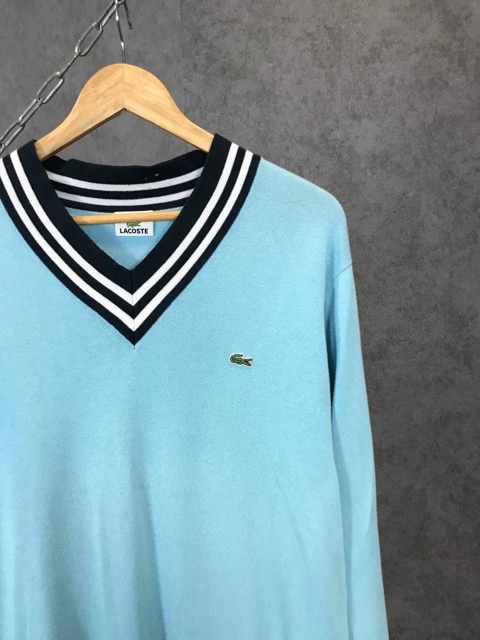 Lacoste Lacoste vintage v neck sweatshirt Size US L / EU 52-54 / 3 - 2 Thumbnail