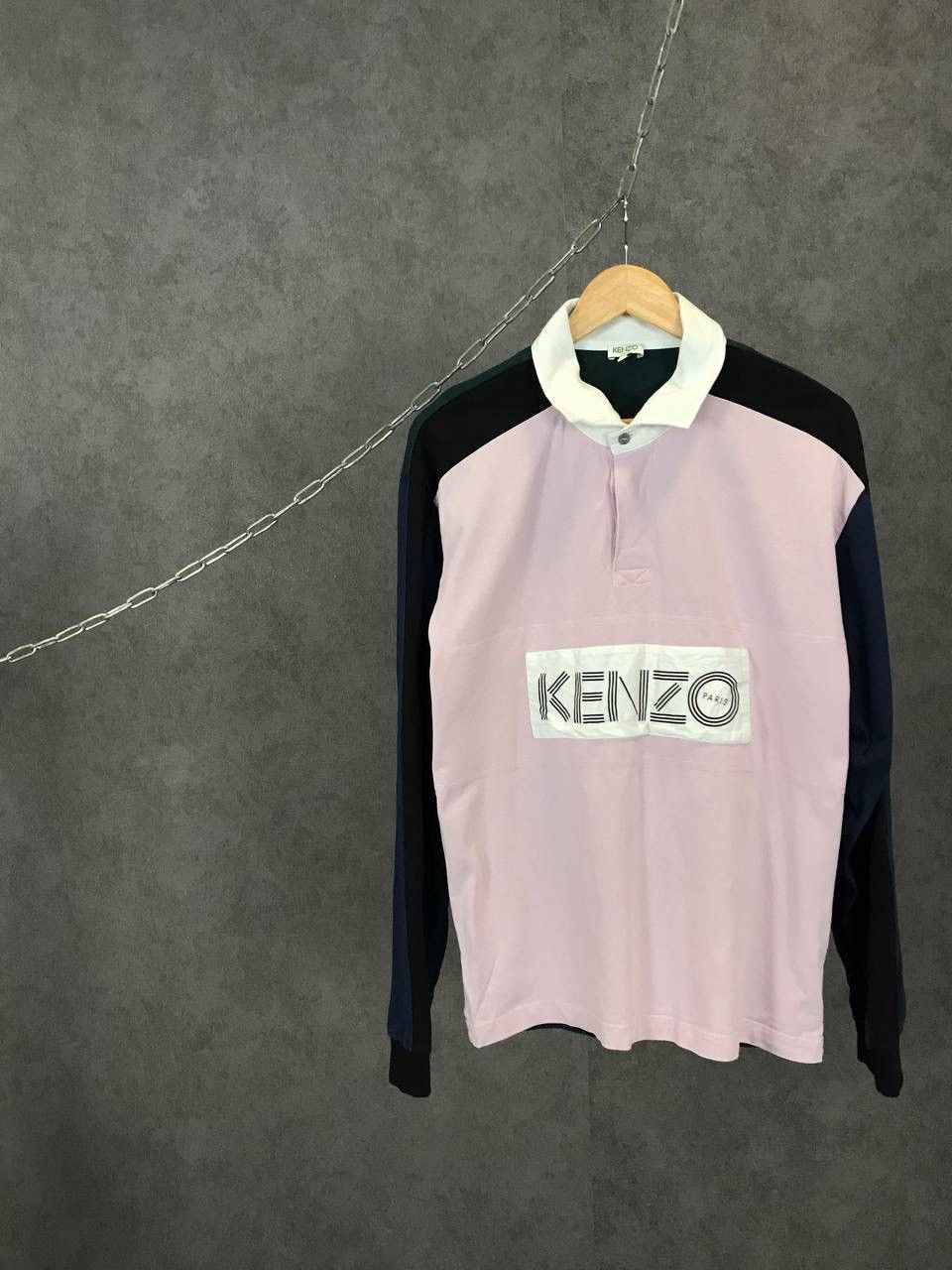 Kenzo big center logo polo sweatshirt