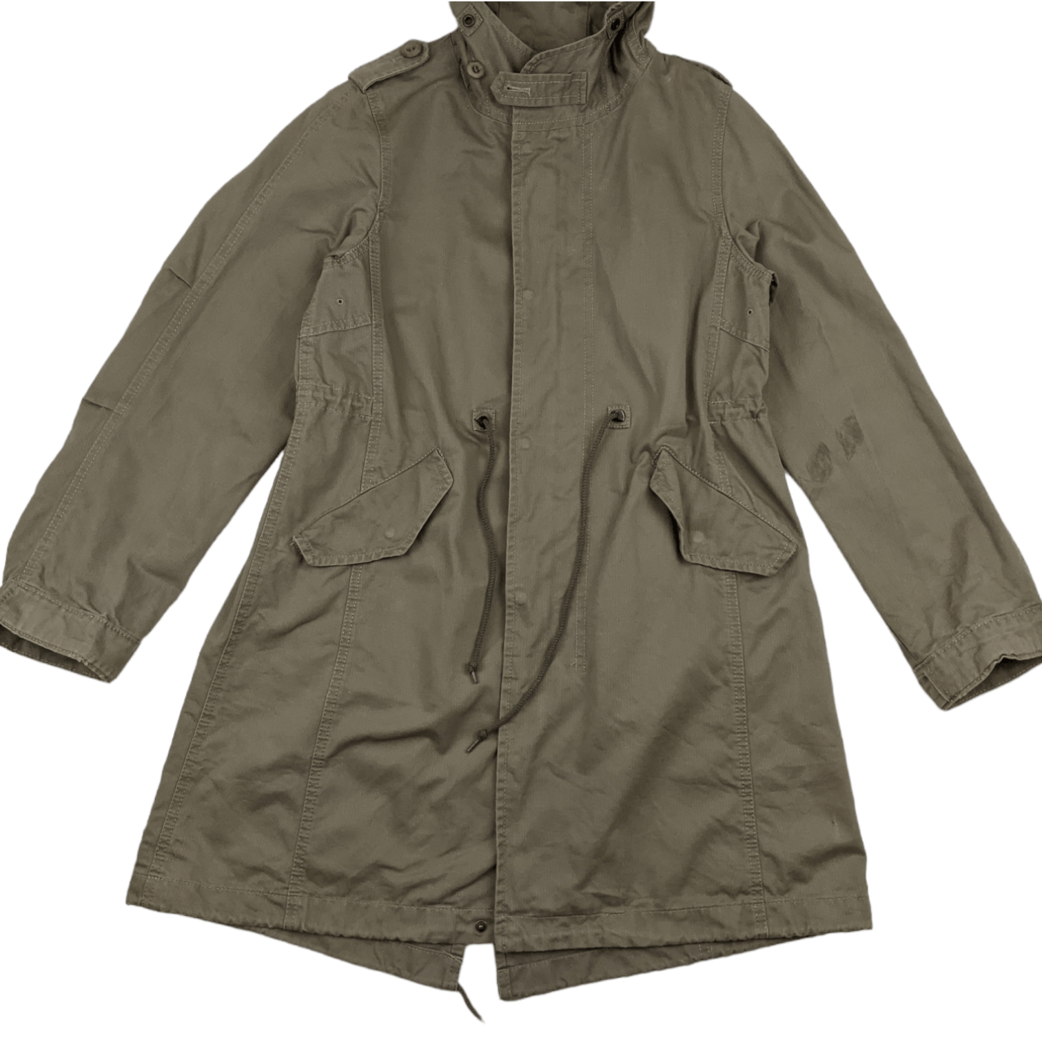 Japanese Brand Japan VERT DENSE Trench Coat Long Jacket With Hoodie Size M / US 6-8 / IT 42-44 - 2 Thumbnail