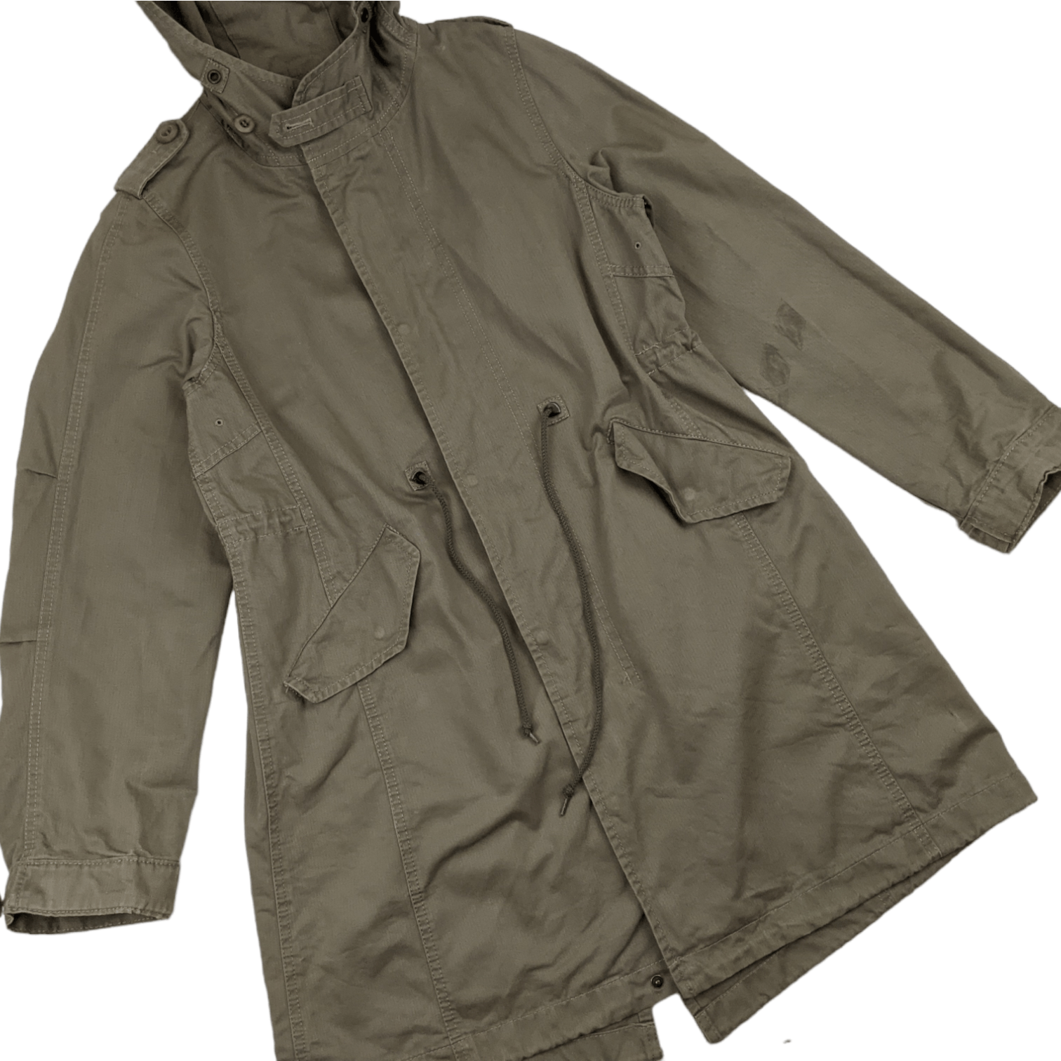 Japanese Brand Japan VERT DENSE Trench Coat Long Jacket With Hoodie Size M / US 6-8 / IT 42-44 - 3 Thumbnail