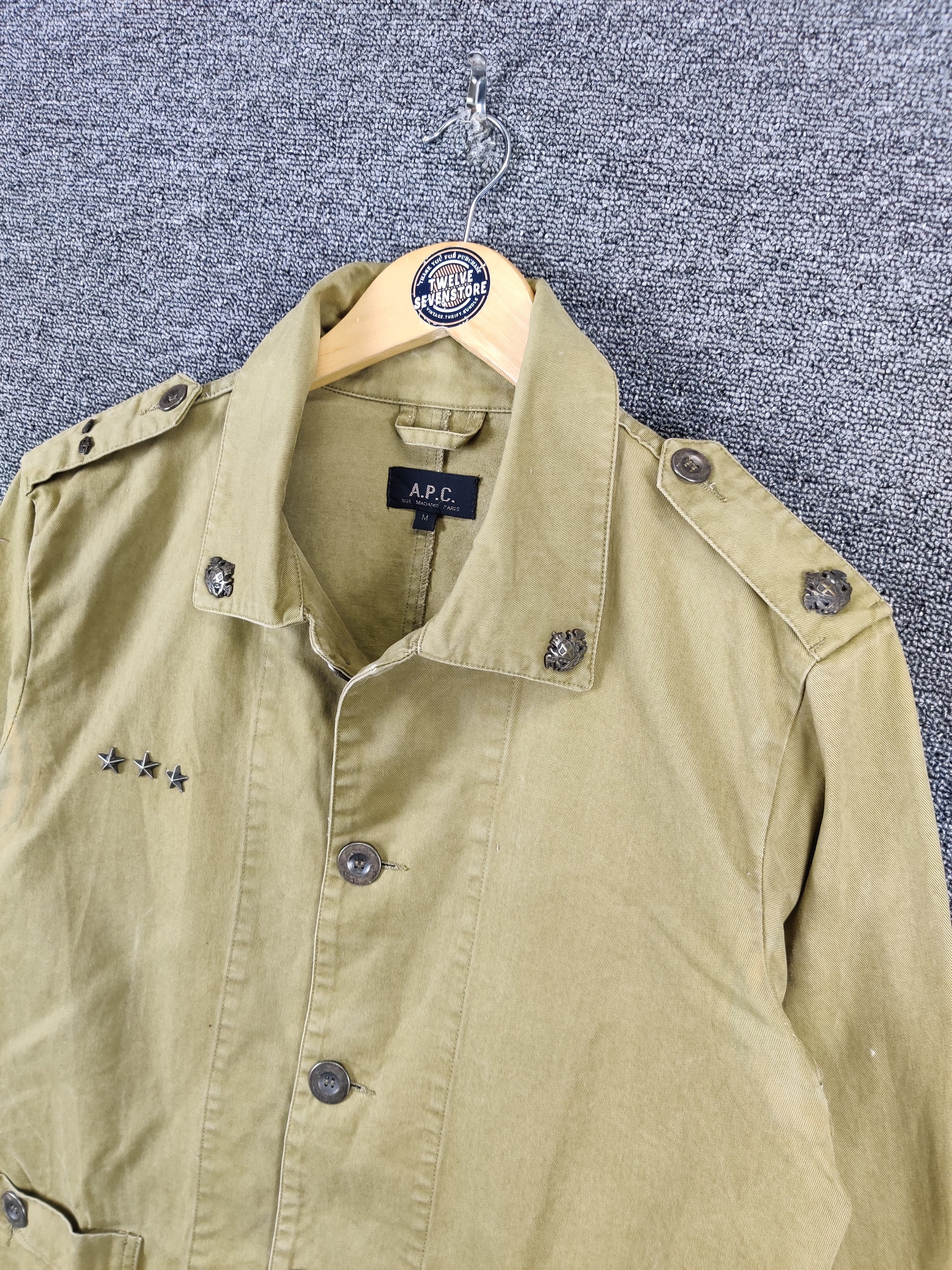 A.P.C. Vintage A.P.C Military Army Style Olive Green Jacket Size US M / EU 48-50 / 2 - 6 Thumbnail