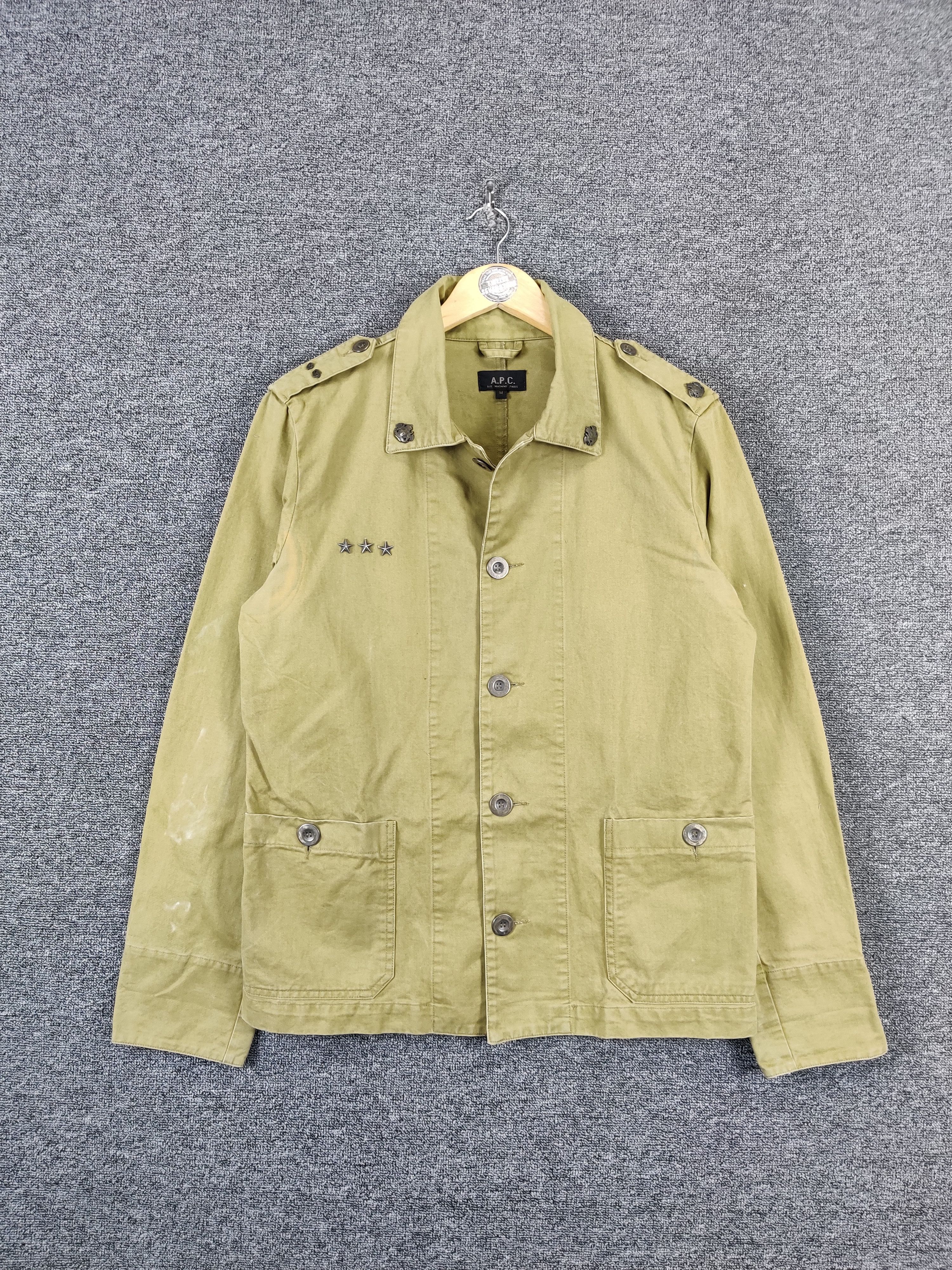 A.P.C. Vintage A.P.C Military Army Style Olive Green Jacket Size US M / EU 48-50 / 2 - 1 Thumbnail
