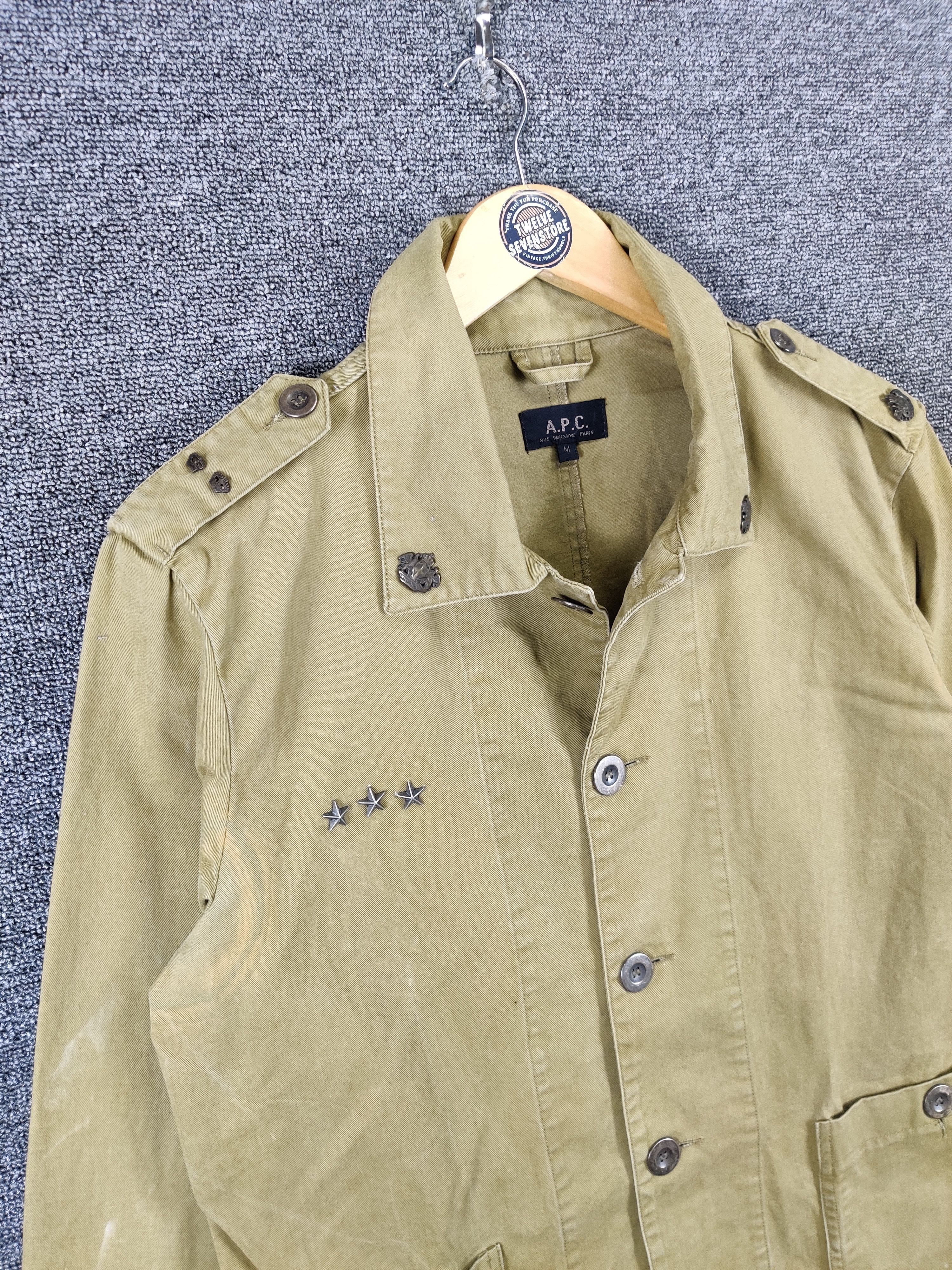 A.P.C. Vintage A.P.C Military Army Style Olive Green Jacket Size US M / EU 48-50 / 2 - 7 Thumbnail