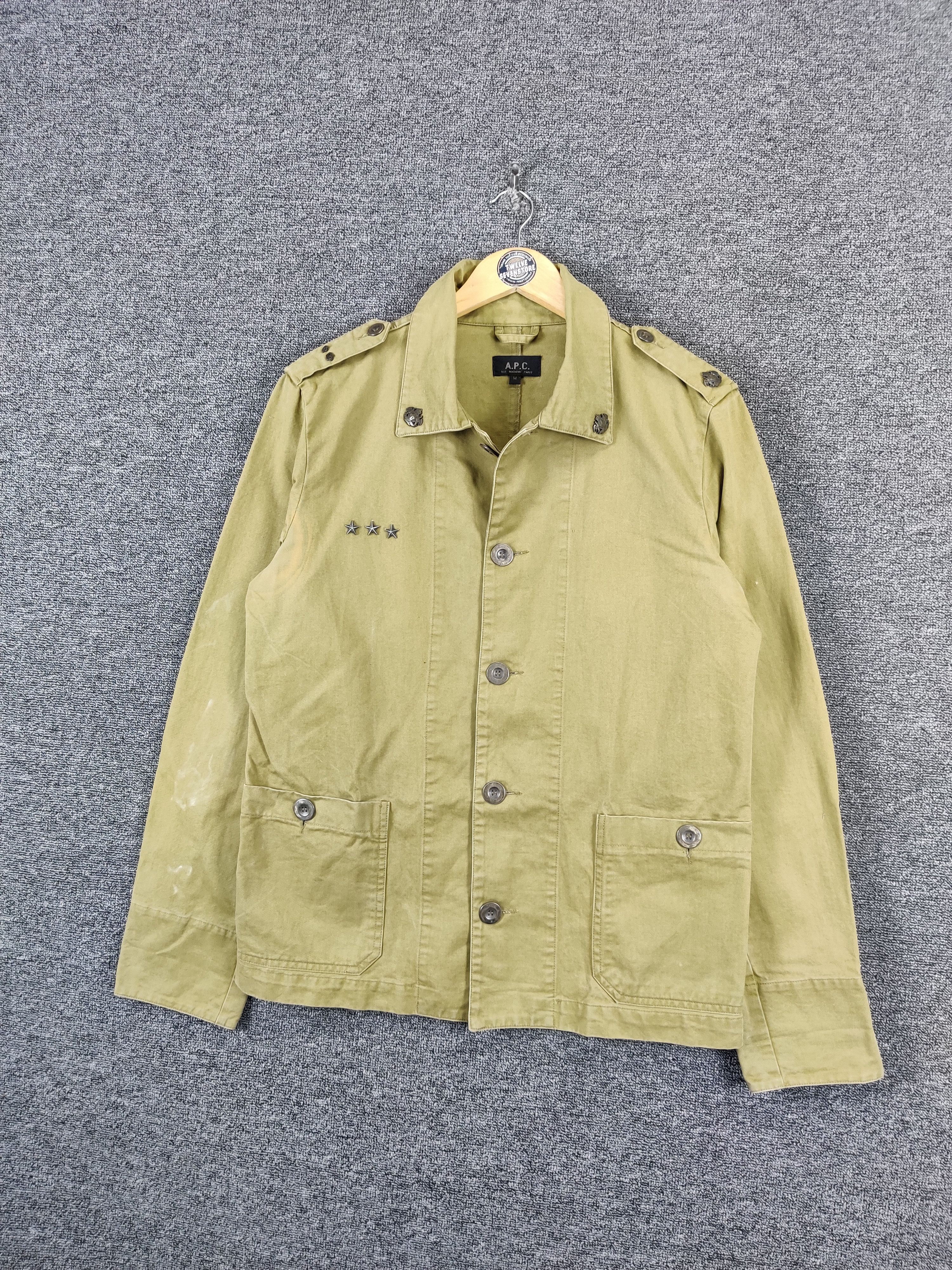 A.P.C. Vintage A.P.C Military Army Style Olive Green Jacket Size US M / EU 48-50 / 2 - 2 Thumbnail