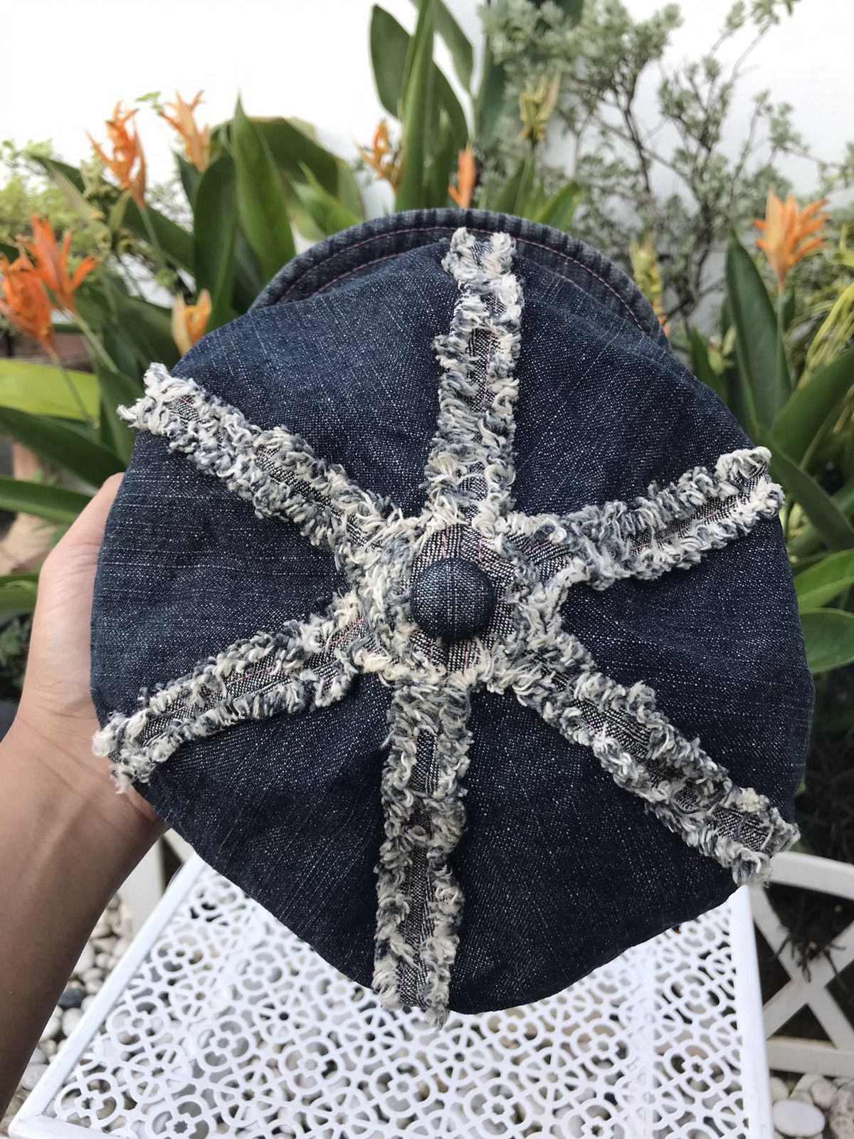 Other UNBRANDED NARUMIYA DISTRESSED DENIM CAP HAT Size ONE SIZE - 7 Thumbnail